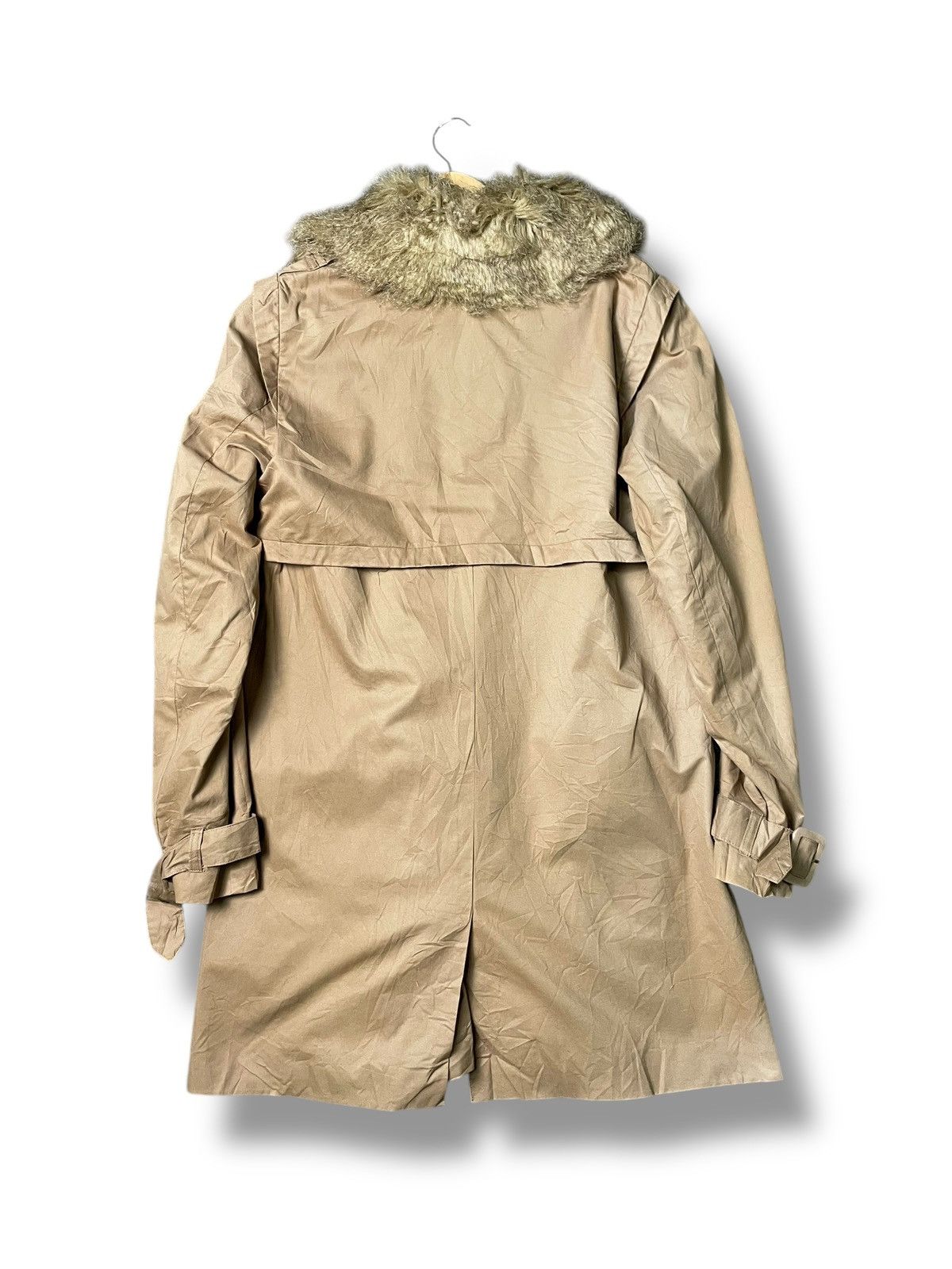 Designer × Forever 21 Forever 21 Double Breasted Fur Trench Coat (64) Size M / US 6-8 / IT 42-44 - 5 Thumbnail