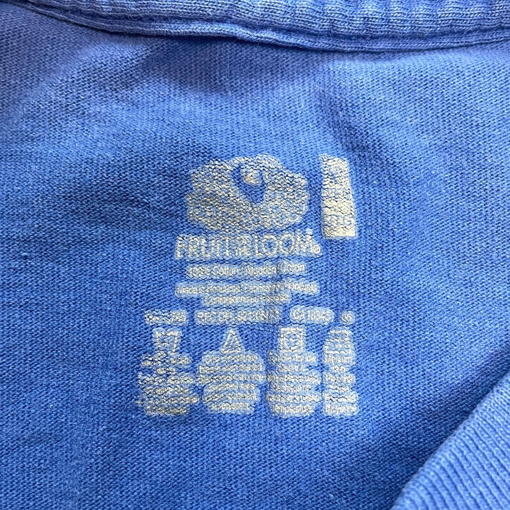 Fruit Of The Loom Fruit of the Loom Cotton Shirt Adult 2XL Blue Short Sleeve Crew Neck T-Shirt Mens Size US XXL / EU 58 / 5 - 4 Thumbnail