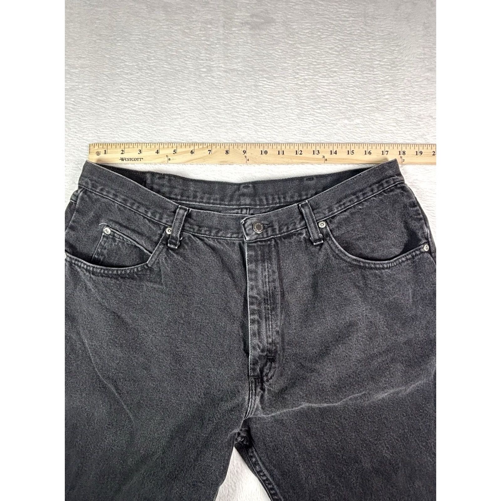 Wrangler VINTAGE Wrangler Regular Fit Black Denim Jeans 97601CB Mens Size 38 X 30 Regular Jeans Black 5-Pocket Logo Cowboy USA Mens Size US 38 / EU 54 - 5 Thumbnail