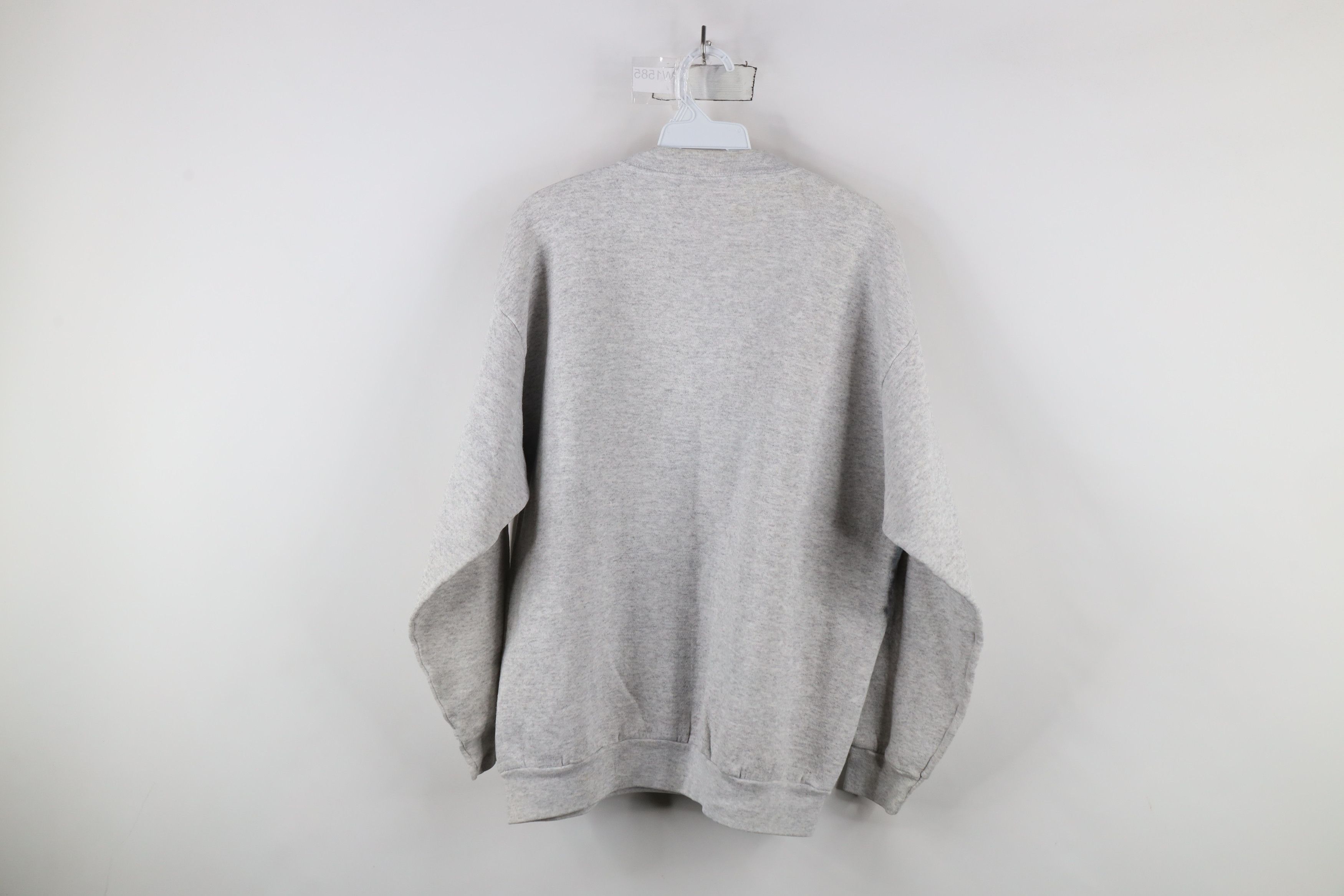 Vintage Vintage 90s Streetwear Brush Wolf Crewneck Sweatshirt Gray Size US L / EU 52-54 / 3 - 6 Thumbnail
