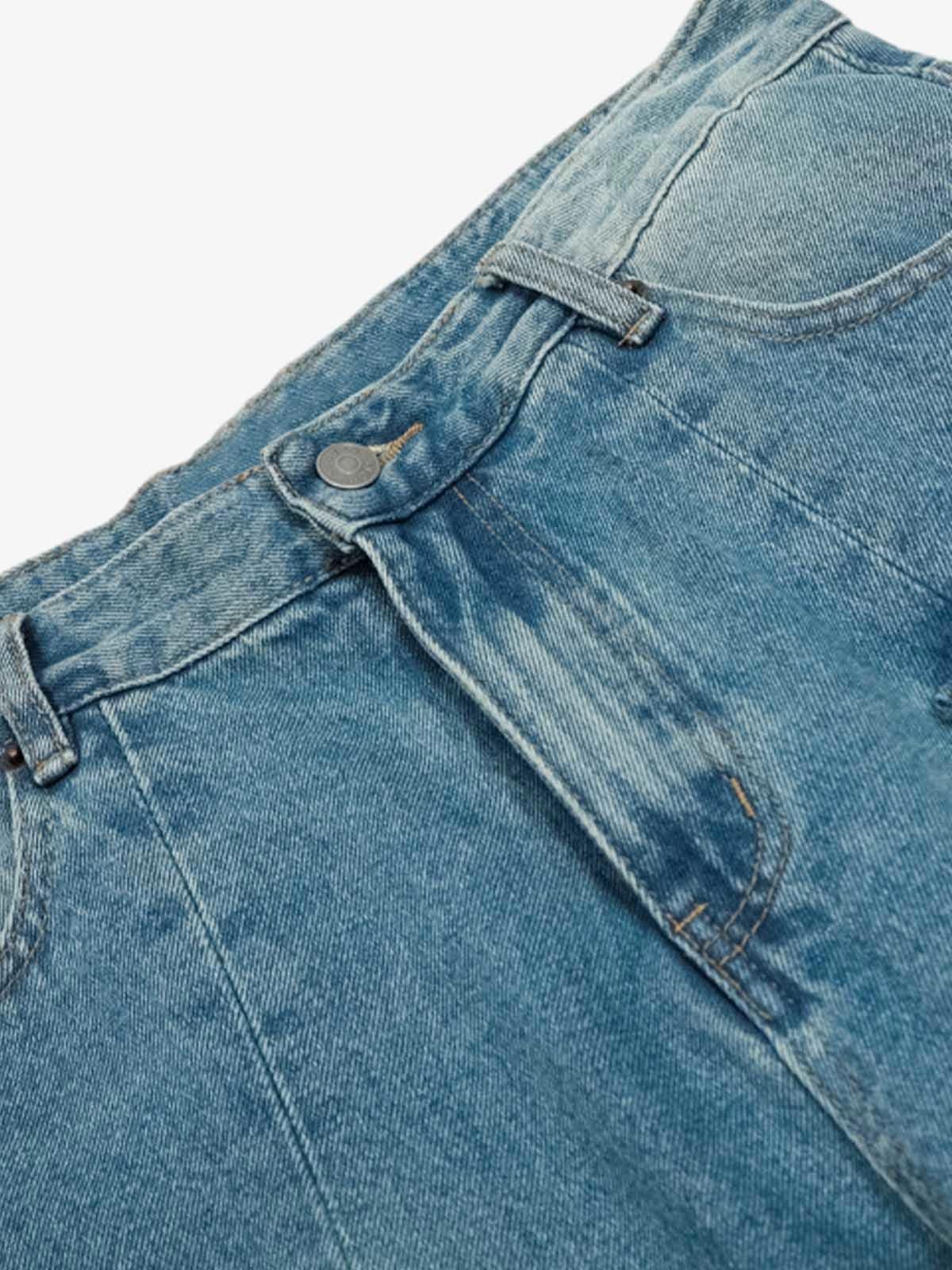 Jean Distressed Washed Multi-Pocket Cargo Jeans Size US 30 / EU 46 - 3 Thumbnail