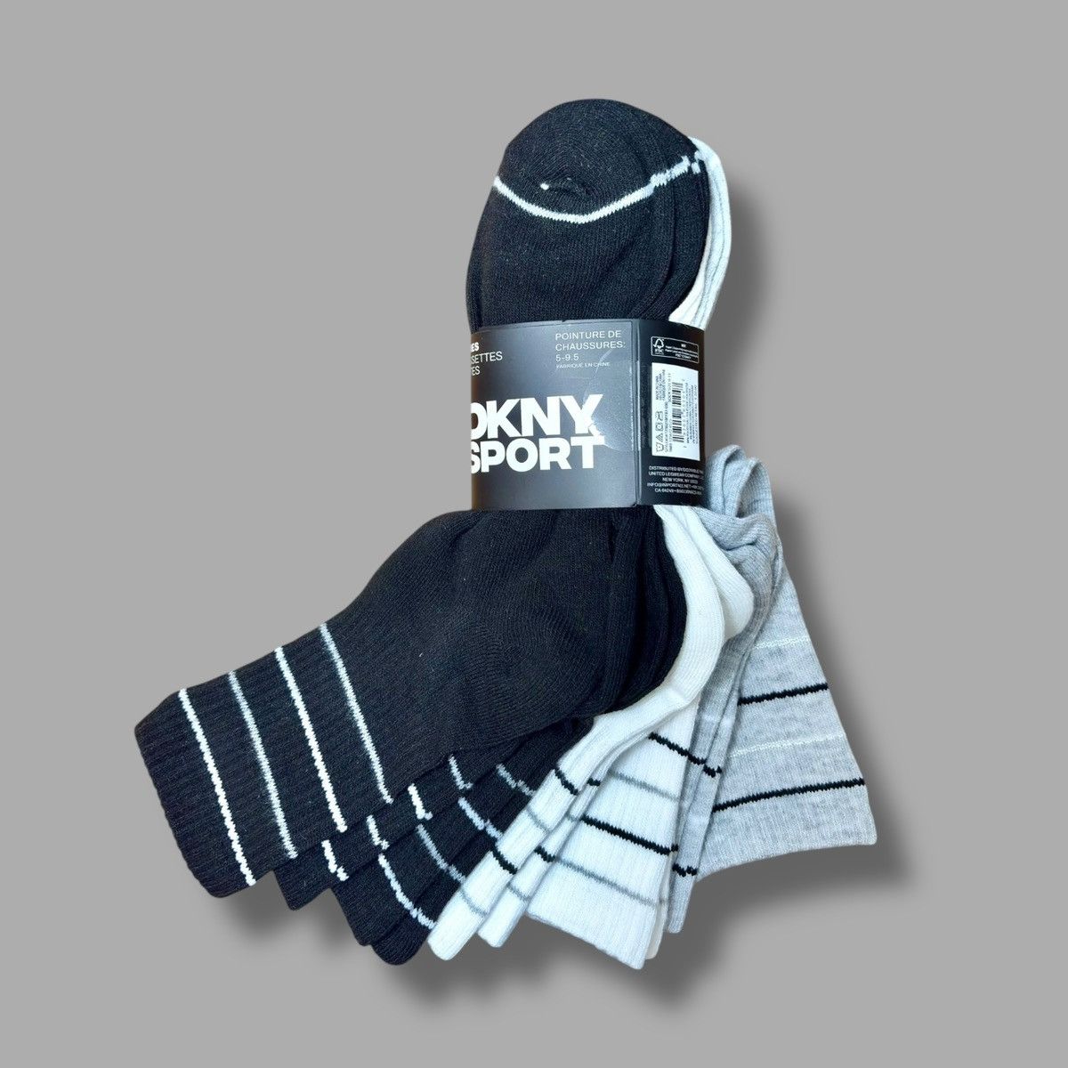 DKNY DKNY Sport Women’s Low Crew Cut Black White Socks 6 Pack Size ONE SIZE - 1 Thumbnail