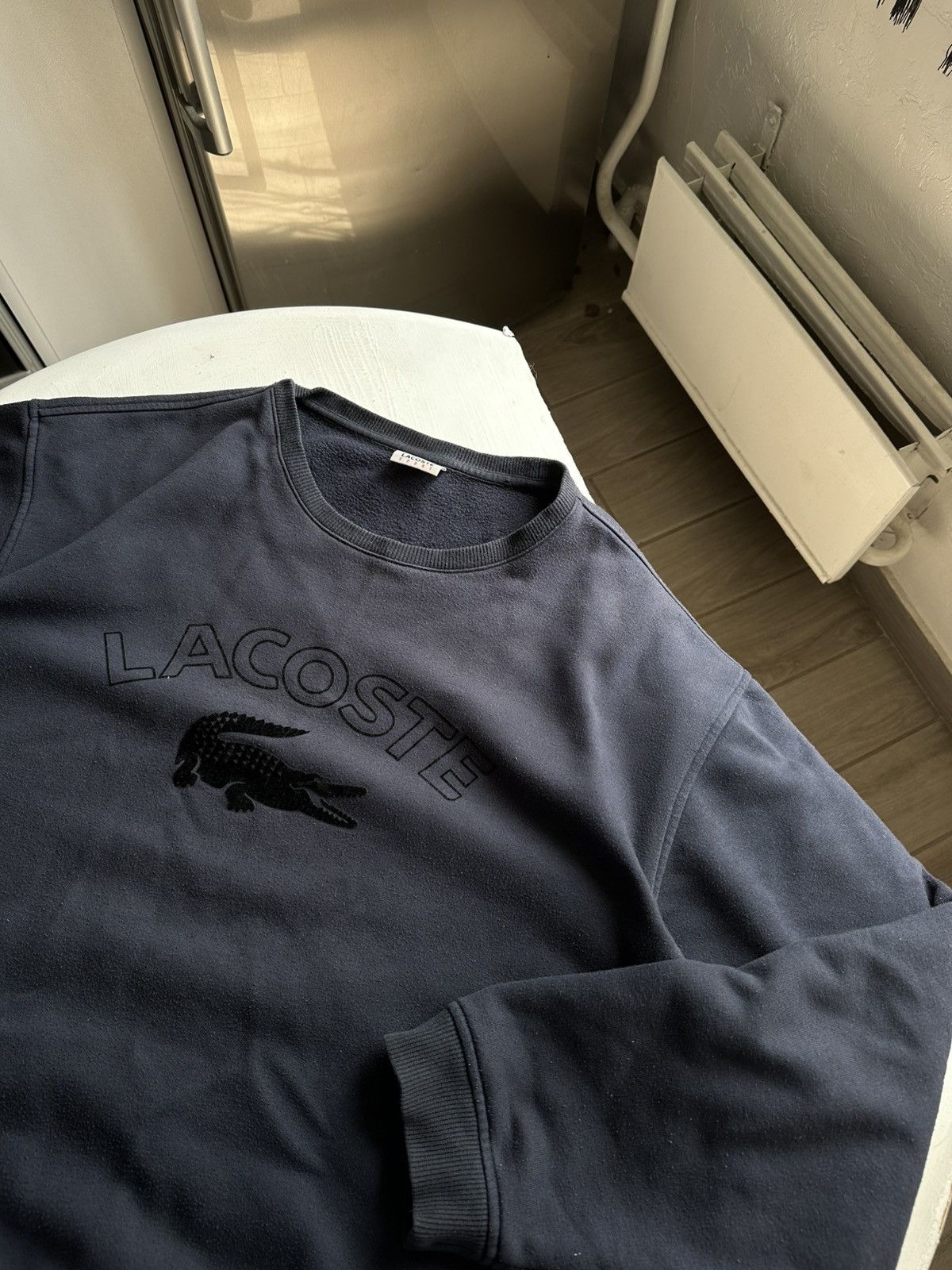 Other Lacoste Sweatshirt Big Logo Vintage Size US XL / EU 56 / 4 - 4 Thumbnail