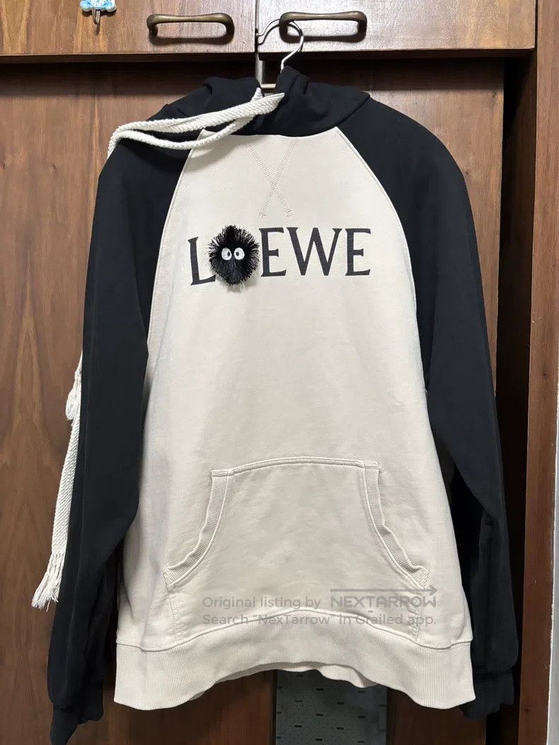 Loewe Loewe Black and white color block hoodie with coal embroid Size US L / EU 52-54 / 3 - 2 Thumbnail