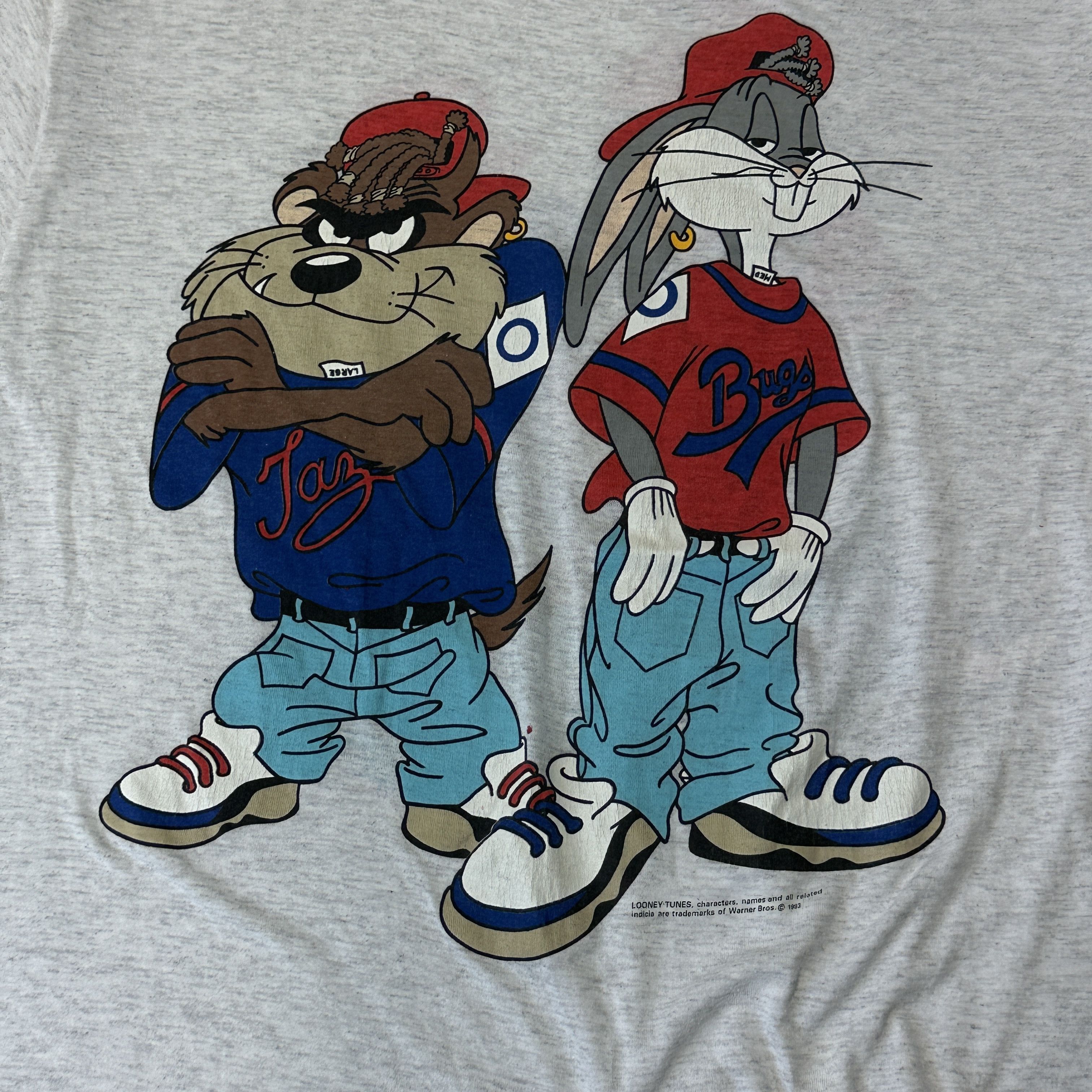 Other Vintage Looney Tunes 1993 Taz & Bugs Hip Hop Graphic T-Shirt Size L G Size US L / EU 52-54 / 3 - 2 Thumbnail