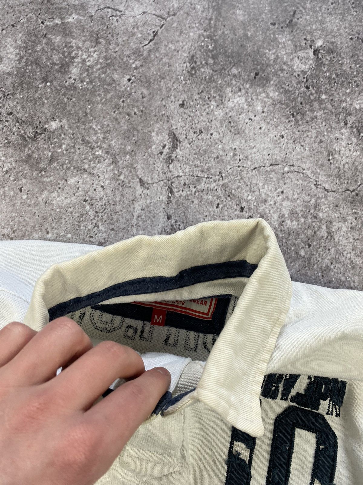 Japanese Brand × Junya Watanabe × Yohji Yamamoto Vintage Y2k Japanesse distressed #10Rugby Shirt Streetwear Size US L / EU 52-54 / 3 - 7 Thumbnail