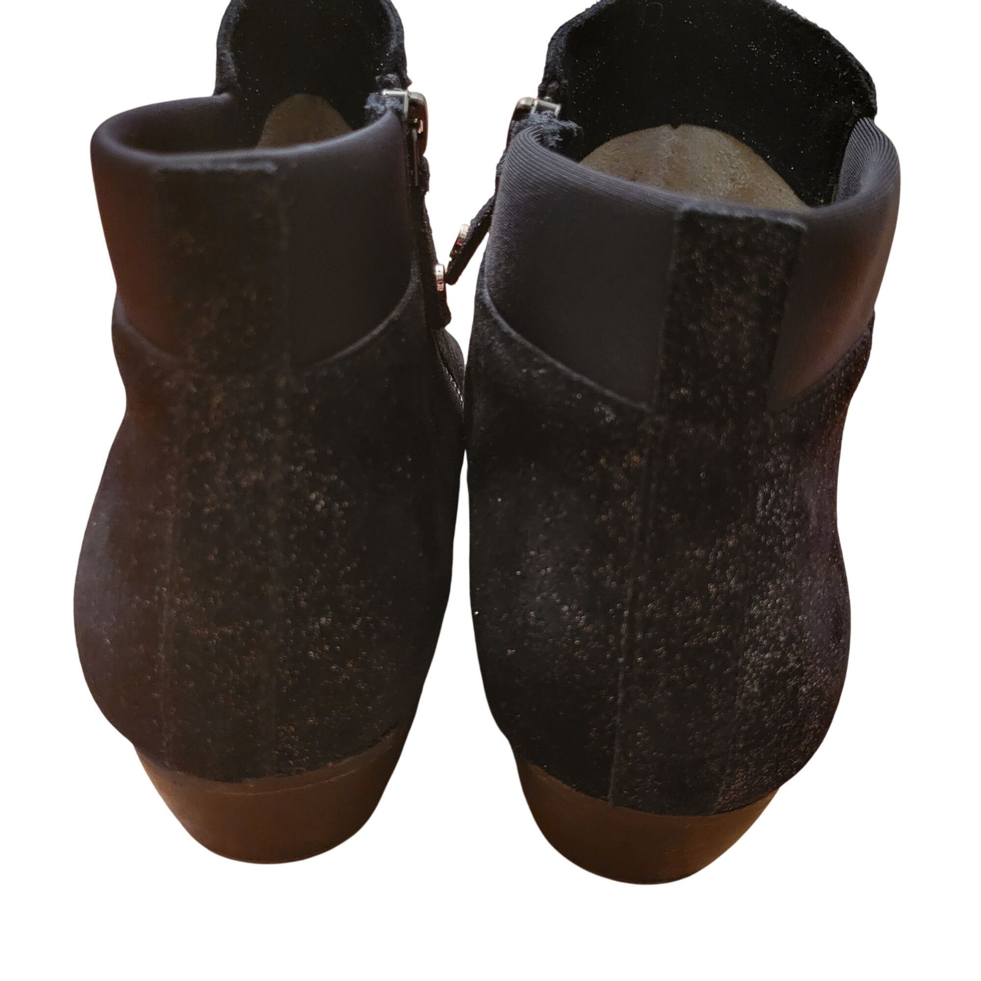 Other Revere Ankle Boots Black Suede Leather Glitter Sparkle 39W S Size US 8 / IT 38 - 9 Thumbnail