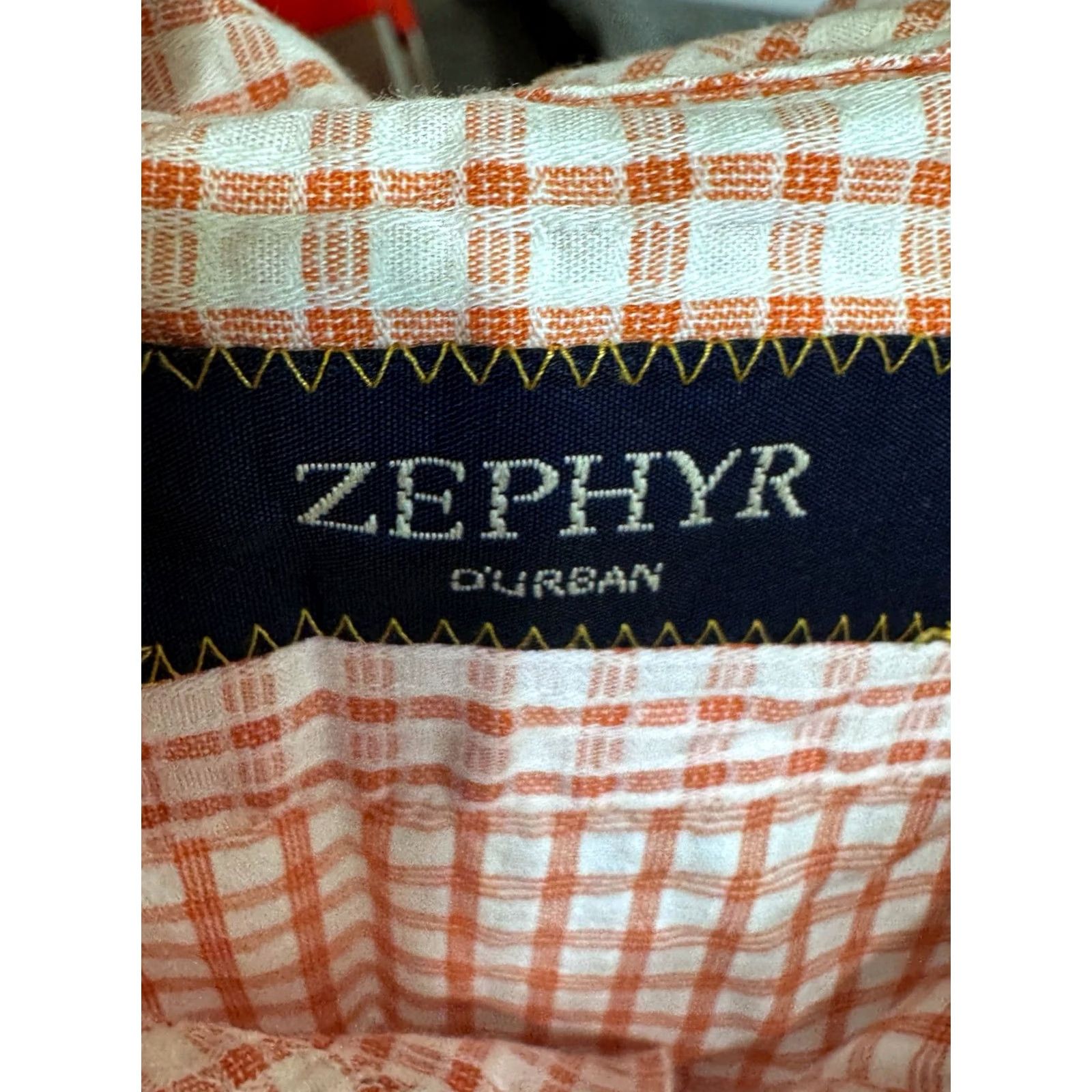 Zephyr Zephyr Durban Check SHORT SLEEVE BUTTON UP SHIRT Large L Mens Shirt Sharp Color Size US L / EU 52-54 / 3 - 5 Thumbnail