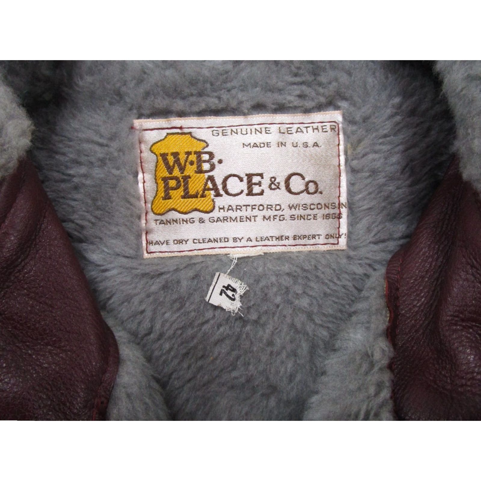 Vintage VINTAGE WB Place & Co Hooded Full Zip Leather Bomber Fur Lined Jacket Size 42 Red Men Regular Jacket Bomber Full Zip Lined Fall Winter Spring 42 Mens Size US XS / EU 42 / 0 - 2 Thumbnail