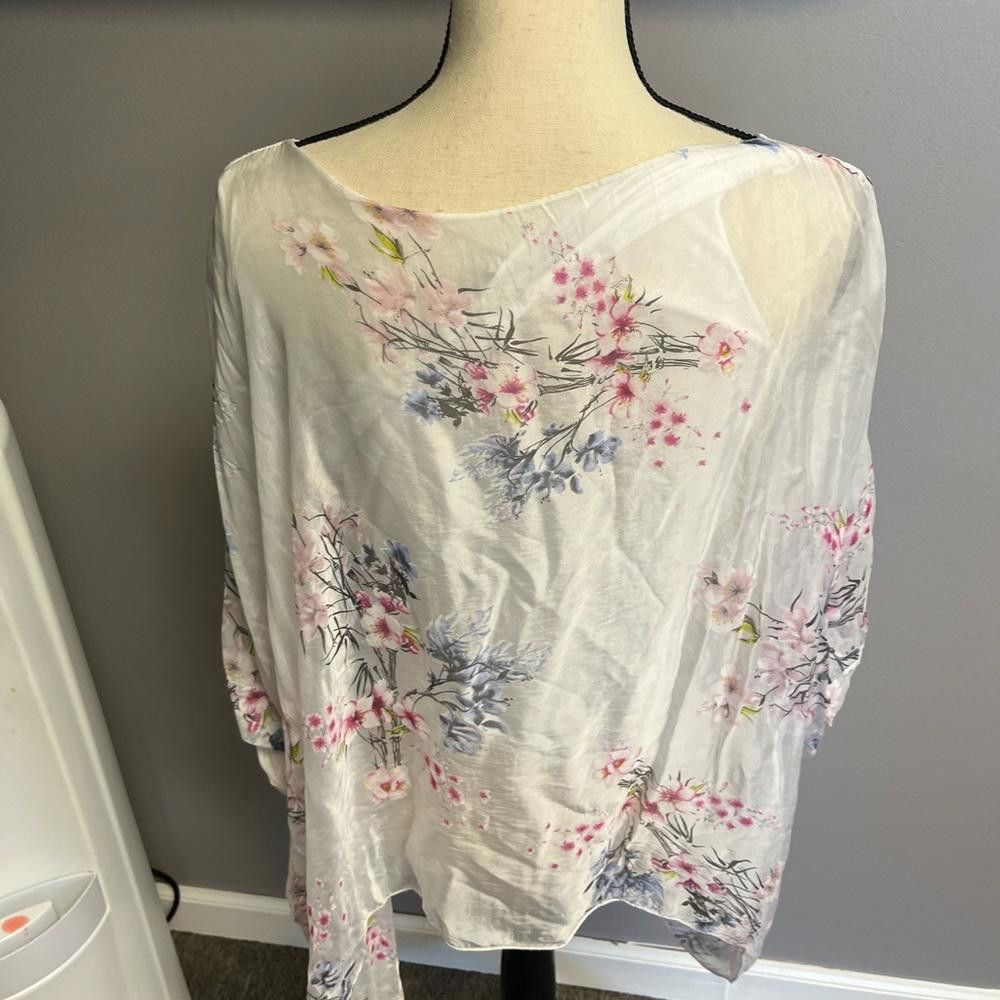 Designer M made in Italy sheer floral blouse size XS Size XS / US 0-2 / IT 36-38 - 5 Thumbnail
