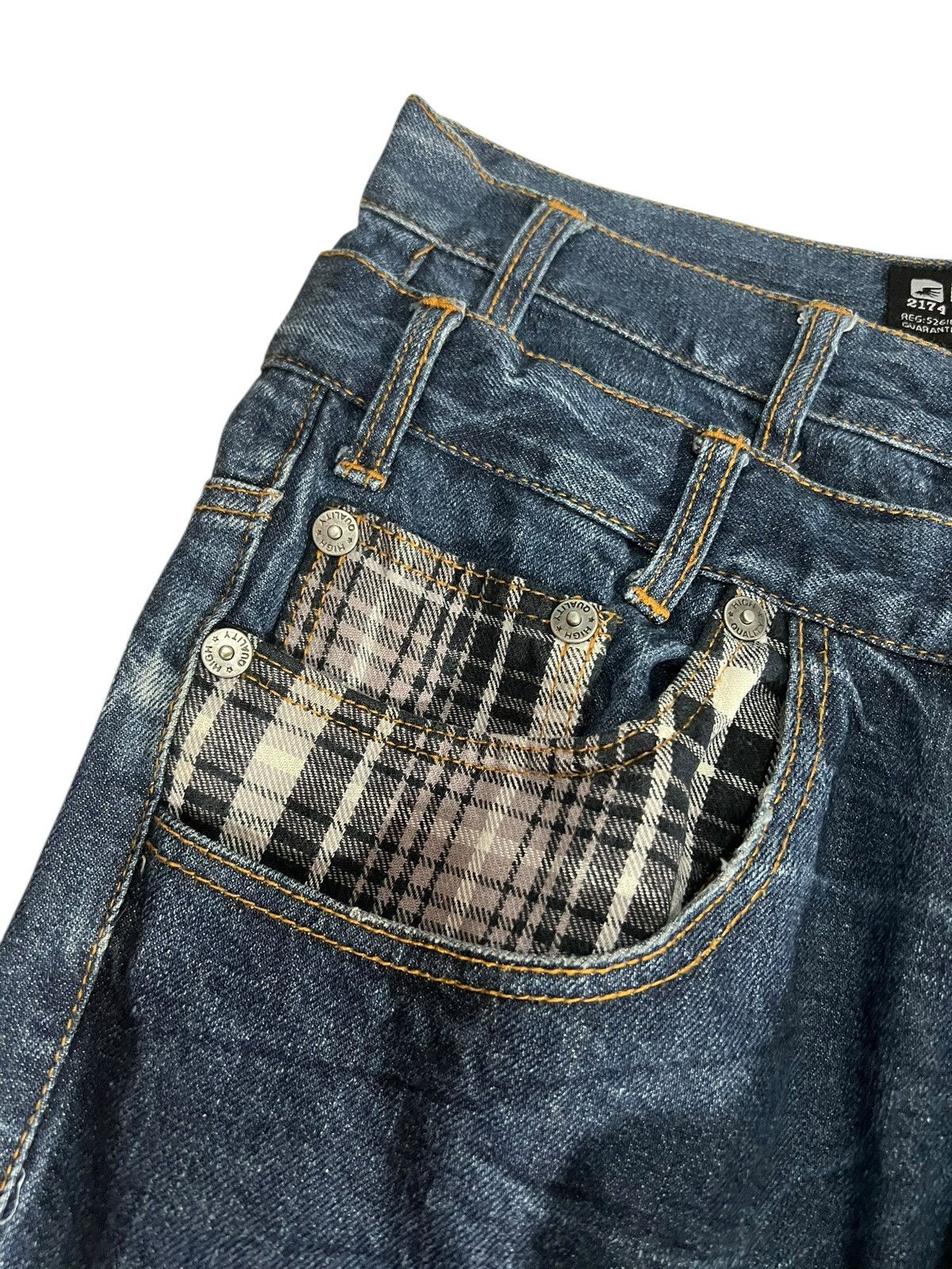 Japanese Brand Vintage Japanese Brand Nylaus Double Waist Claw Denim Jean Size US 29 - 9 Thumbnail