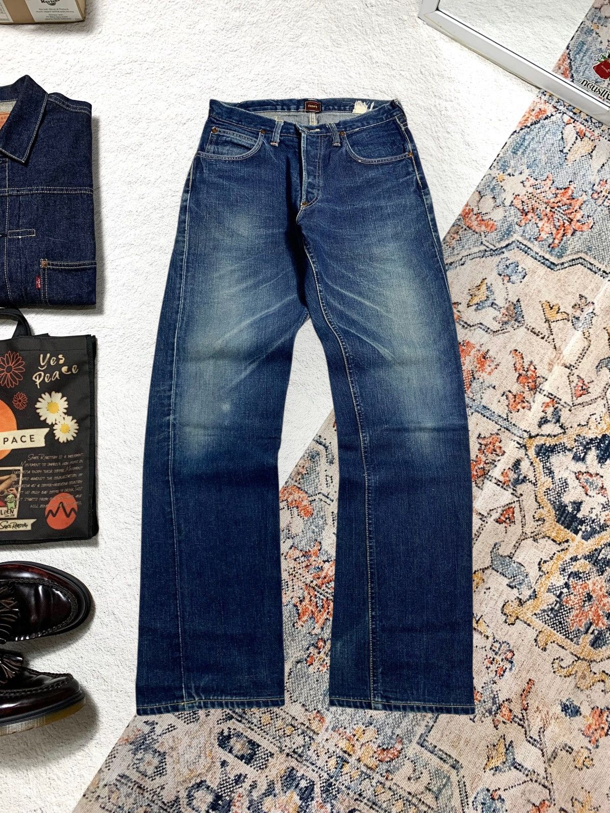 Sugar Cane 💥 RARE CRAZY VTG SUGAR CANE UNION MADE DENIM SELVEDGE 🎌 Size US 29 - 16 Thumbnail
