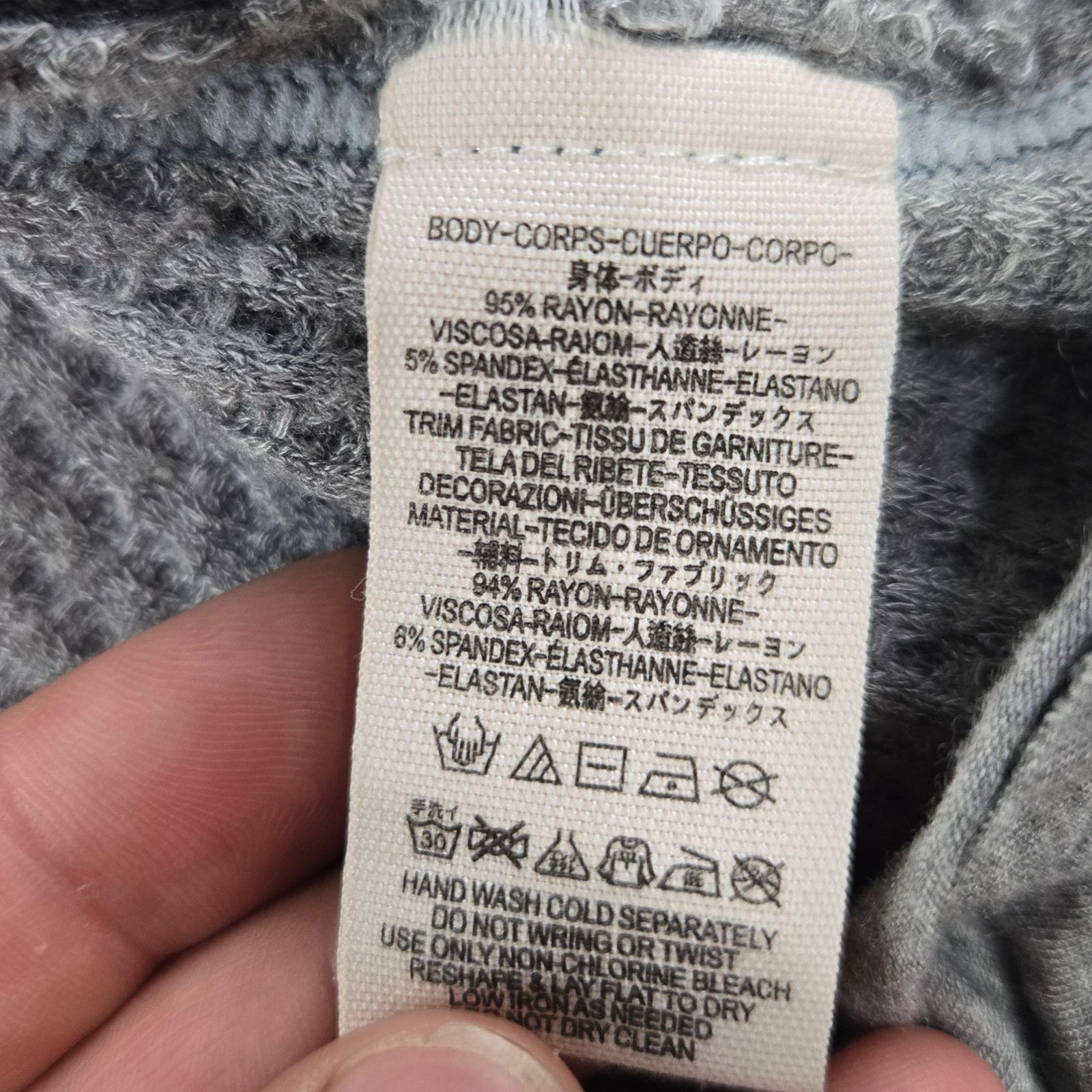 Free People We The Free Gray Waffle Knit Easy Does It Tee Size XS Size XS / US 0-2 / IT 36-38 - 9 Thumbnail