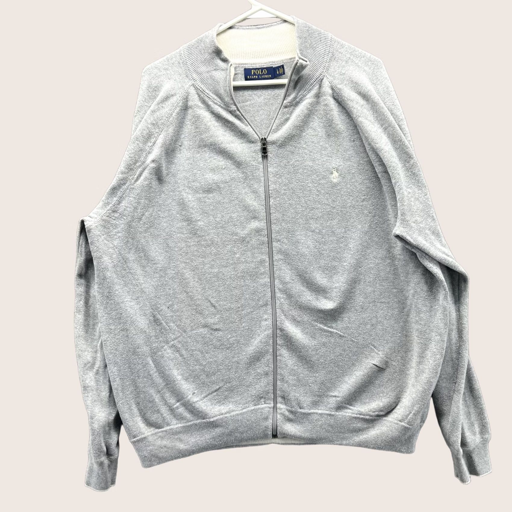Polo Ralph Lauren Polo Ralph Lauren Sweater Mens L Gray Full Zip Mock Neck Knit Pony Logo Bomber Size US L / EU 52-54 / 3 - 1 Thumbnail