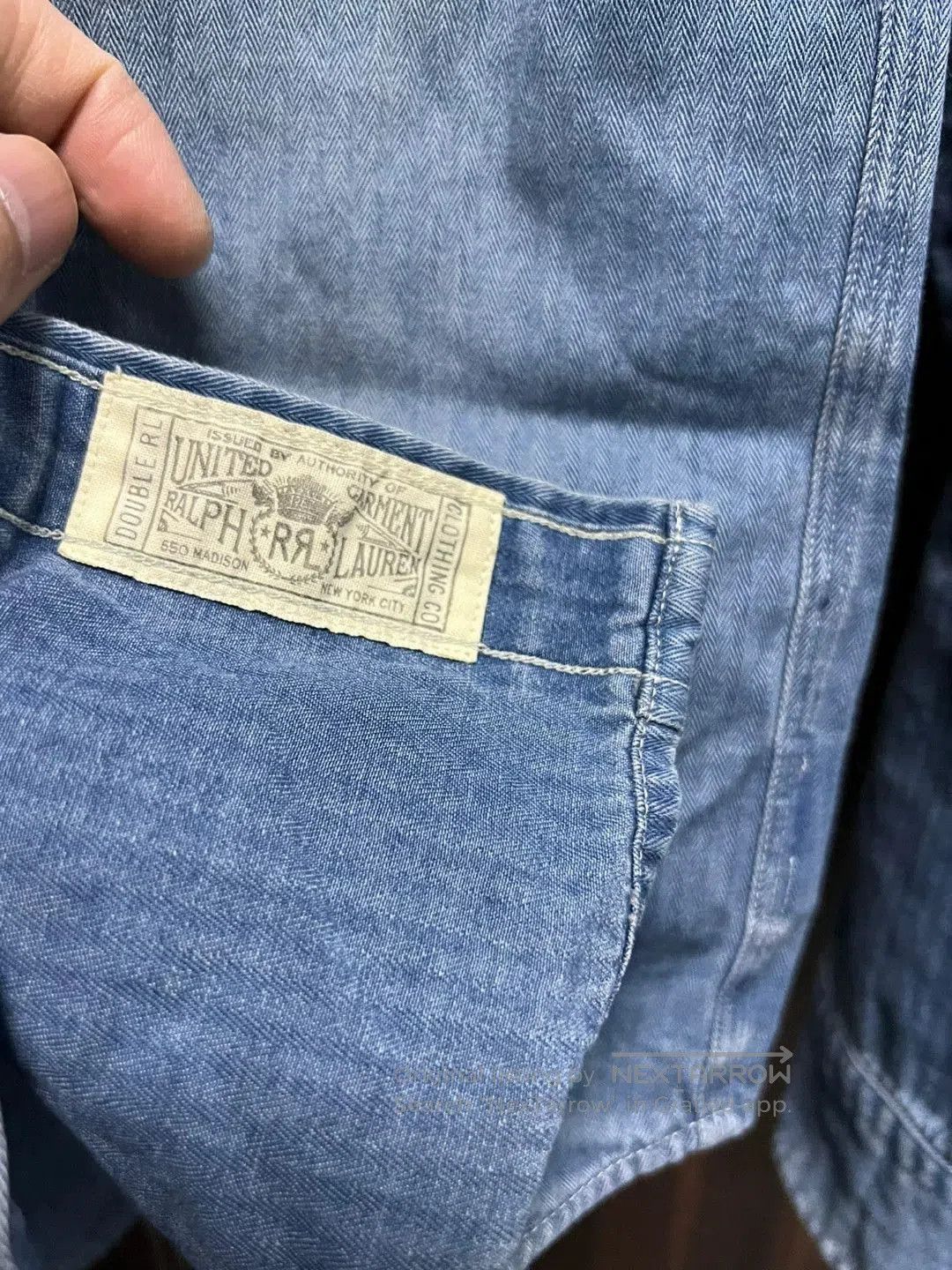 RRL Ralph Lauren RRL Denim Long Sleeve Shirt in Blue. Size US XS / EU 42 / 0 - 5 Thumbnail