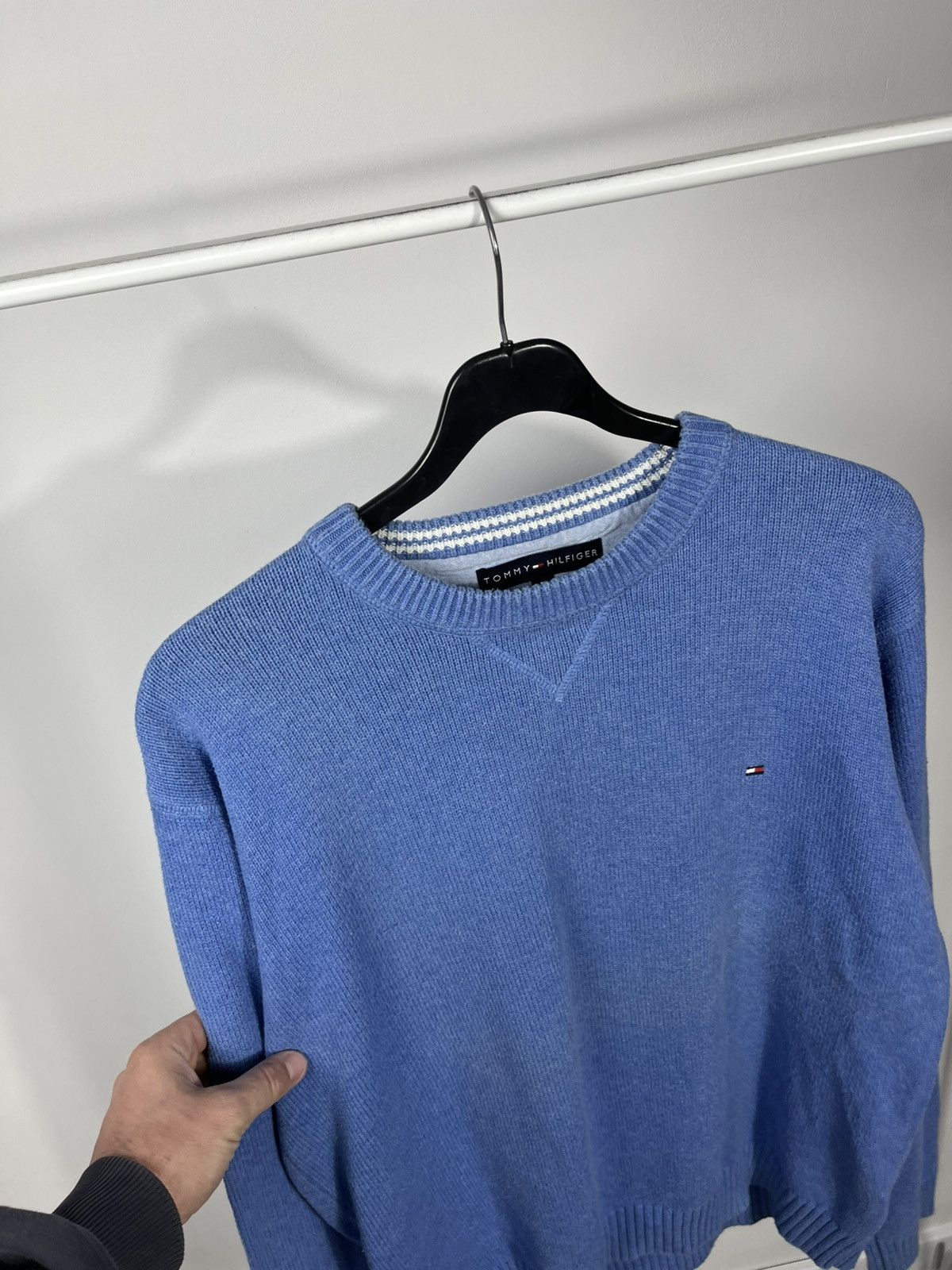 Tommy Hilfiger Vintage Tommy Hilfiger Heavy Knit Sweater Blue Size L Thick Size US L / EU 52-54 / 3 - 5 Thumbnail