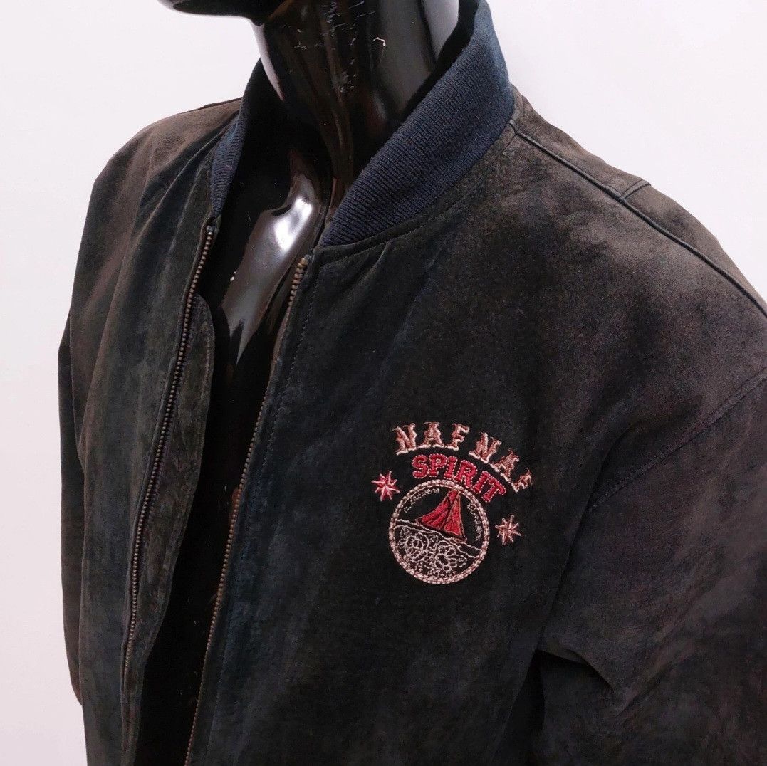 Other 90s Naf Naf Spirit Suede Bomber Jacket Size US L / EU 52-54 / 3 - 1 Thumbnail
