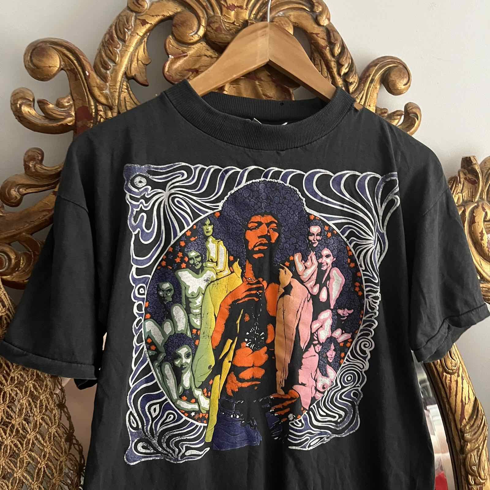 Band Tees × Vintage Vintage Distressed Jimi Hendrix T-Shirt Sz S Size US S / EU 44-46 / 1 - 2 Thumbnail
