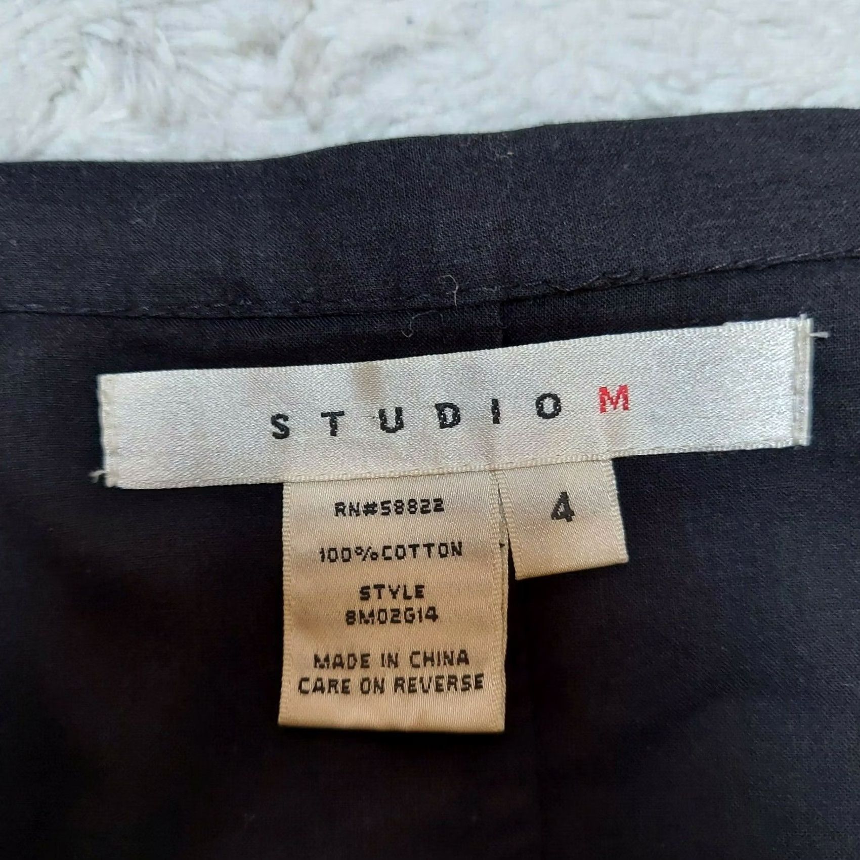 Vintage Studio M Womens Skirt 100% Cotton Embroidered A-Line Black Size 4 SM02G14 Size 27" / US 4 / IT 40 - 2 Thumbnail