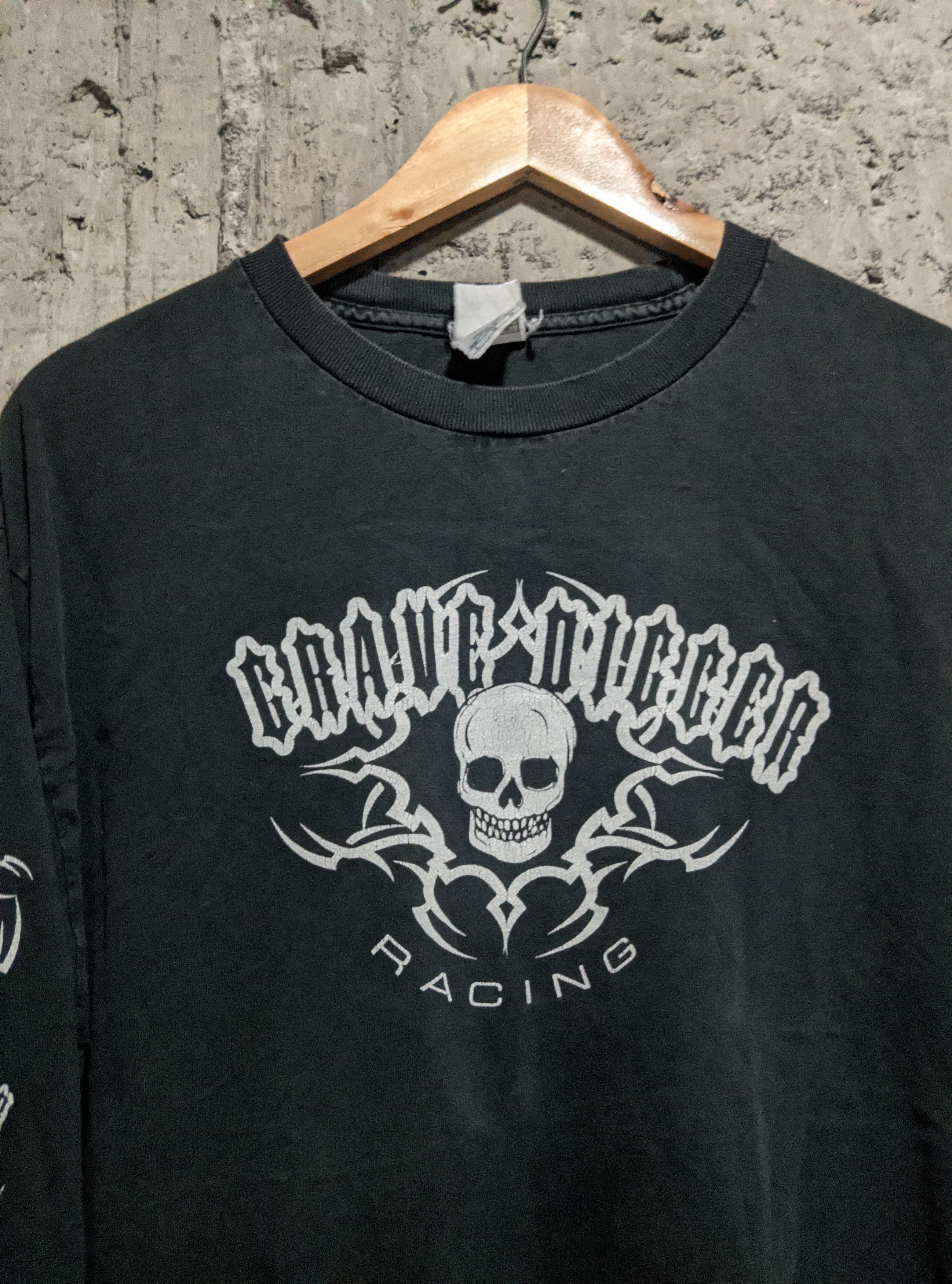 Vintage Vintage 2000s grave digger racings skull t shirt Size US L / EU 52-54 / 3 - 2 Thumbnail