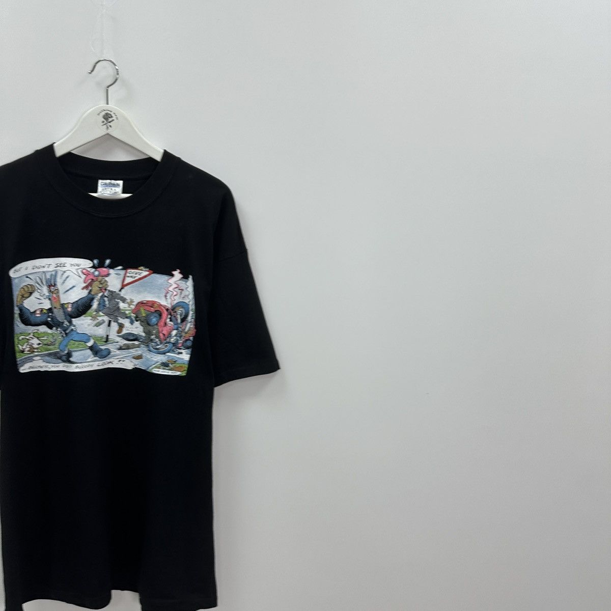 Vintage Vintage 00s Car Crash Motorcycle humor tee Hundred of Nuts Size US XL / EU 56 / 4 - 3 Thumbnail