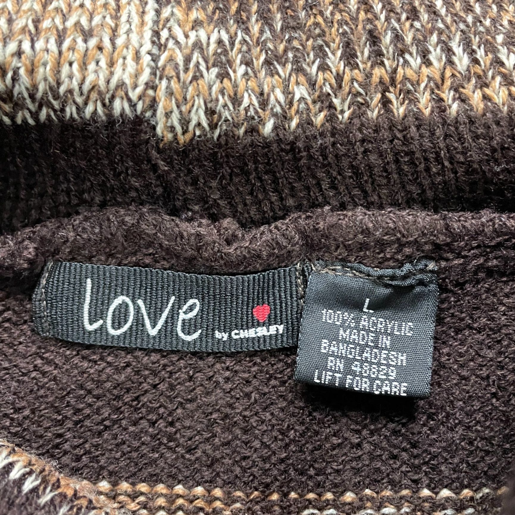 Vintage Love by Chesley Acrylic Sweater Womens L Brown Sleeveless Cowl Neck Knit Top Size L / US 10 / IT 46 - 5 Thumbnail