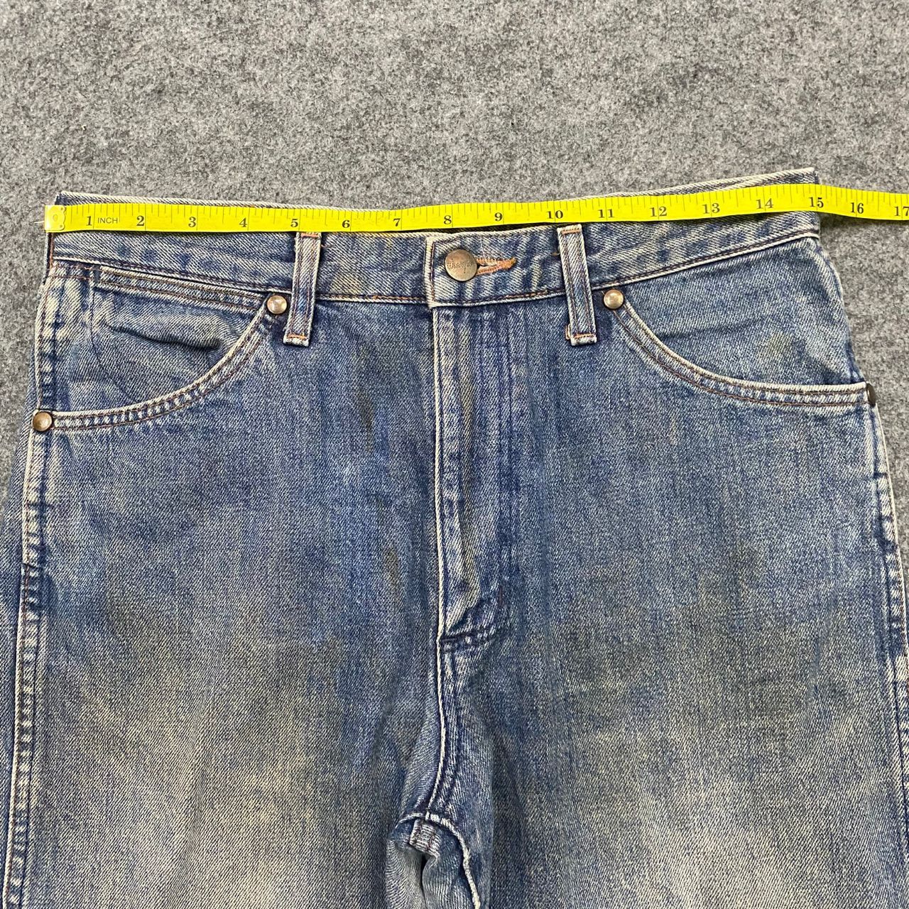 Vintage 💥Flare💥Vintage Wrangler Distressed Denim Size US 30 / EU 46 - 4 Thumbnail