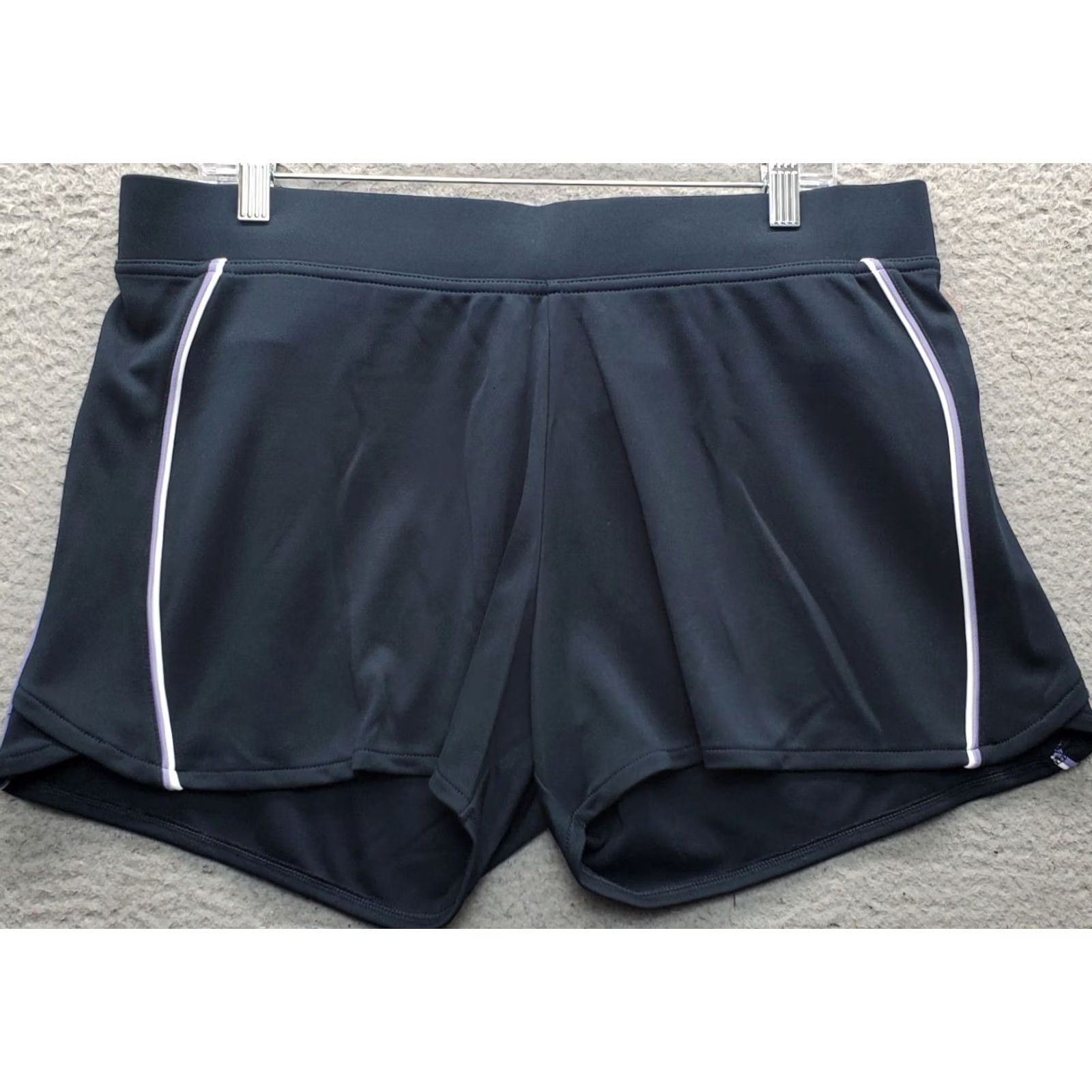 Nike Nike Running Shorts Womens XL Navy Elastic Waistband Embroidered Logo Pull On Size 40" / US 18 - 2 Thumbnail