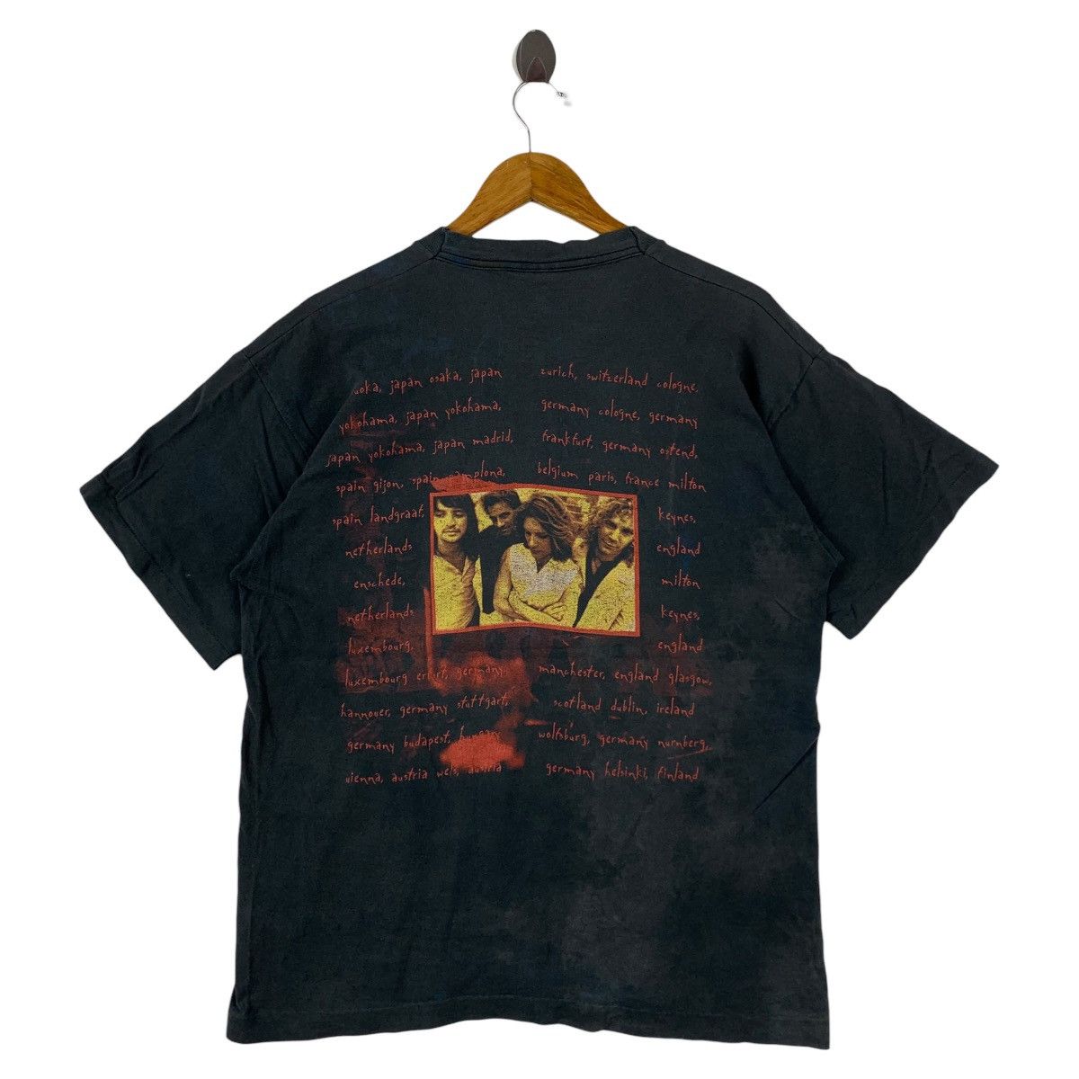 Band Tees × Vintage Vintage 90s BON JOVI niceman black tour tshirt Size US L / EU 52-54 / 3 - 4 Thumbnail