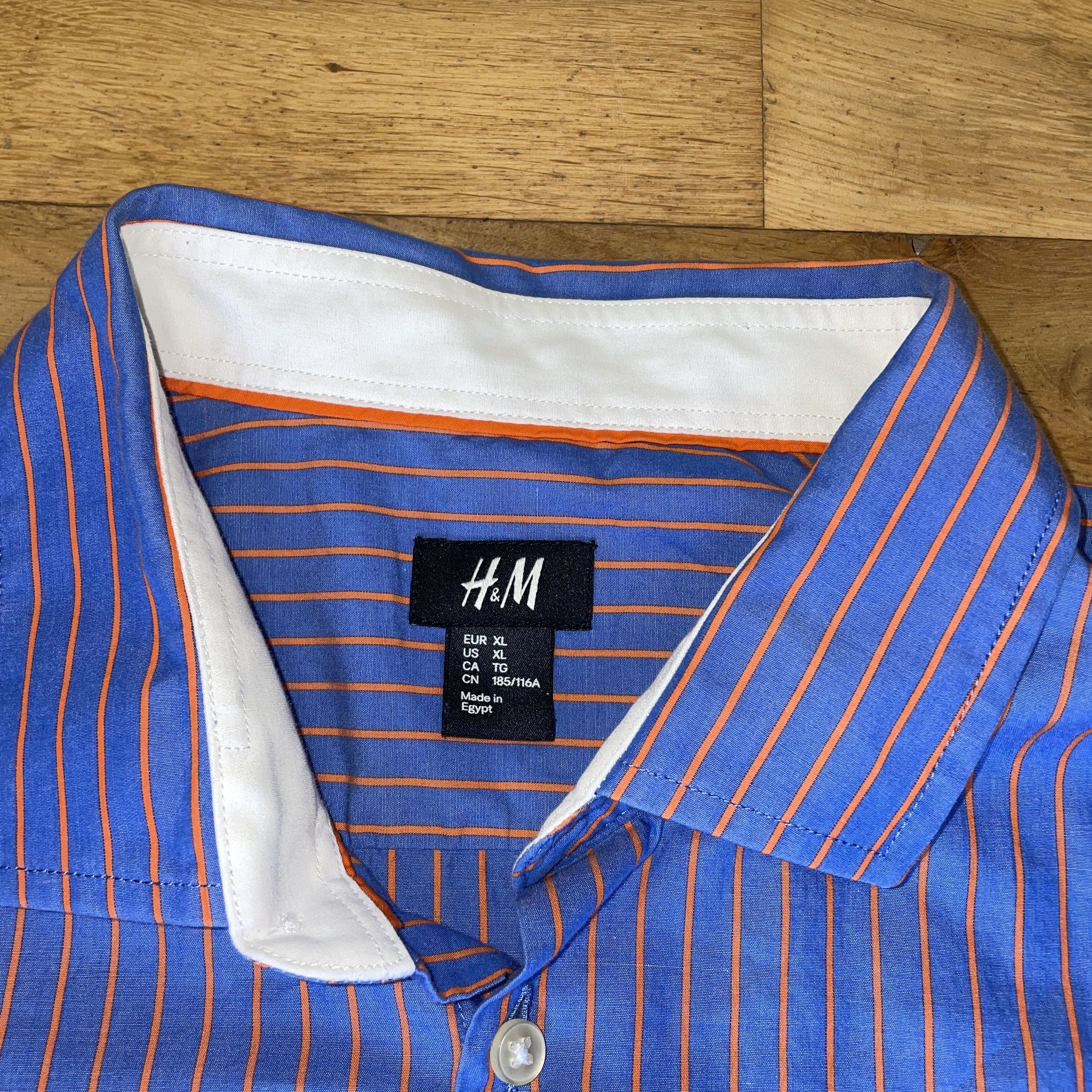 H&M H&m Men's Fashionable Elegant Striped Shirt Size Xl Size US XL / EU 56 / 4 - 2 Thumbnail