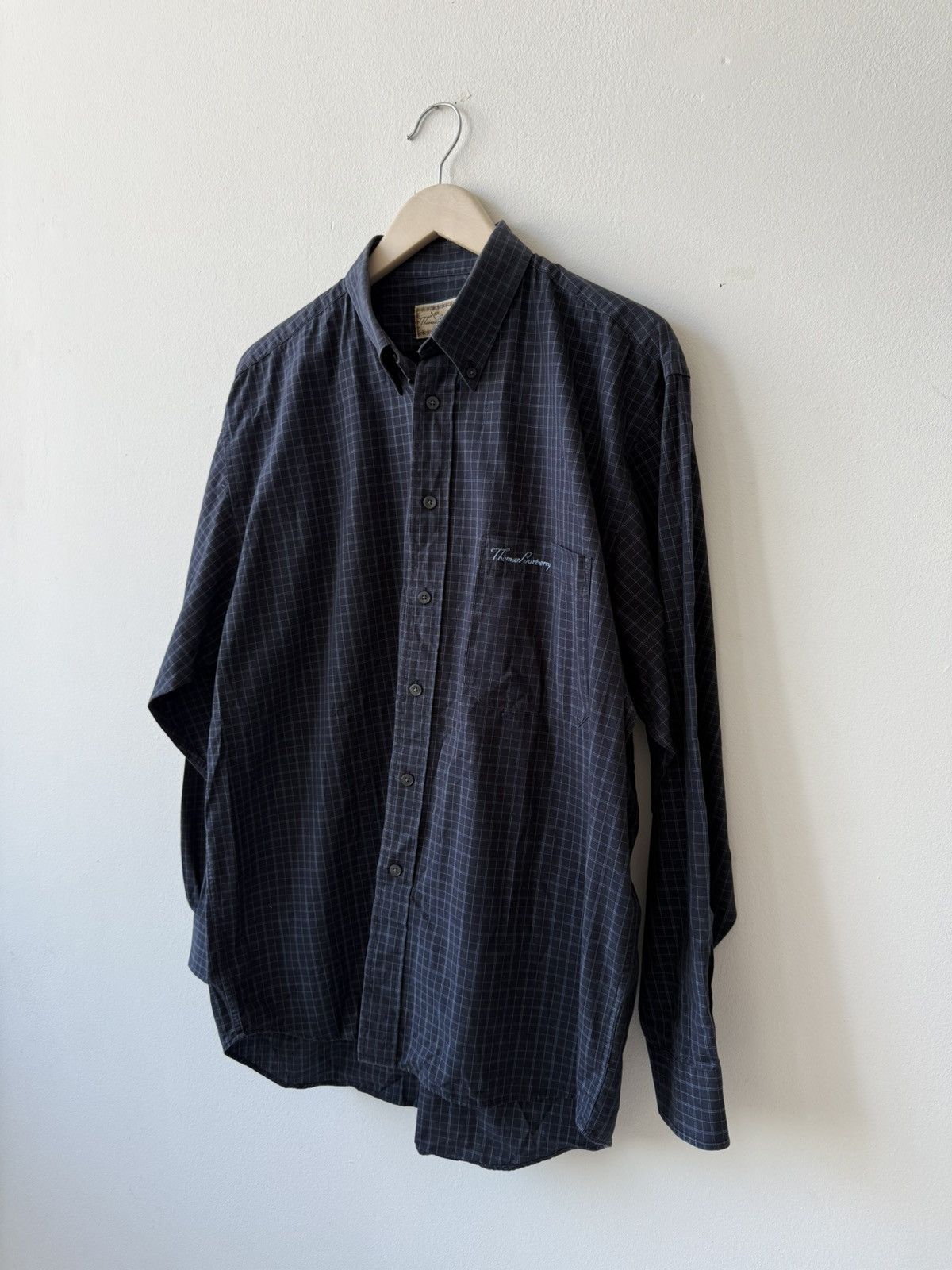 Burberry Thomas Burberry Vintage Mens Chek Shirts Size US XL / EU 56 / 4 - 2 Thumbnail