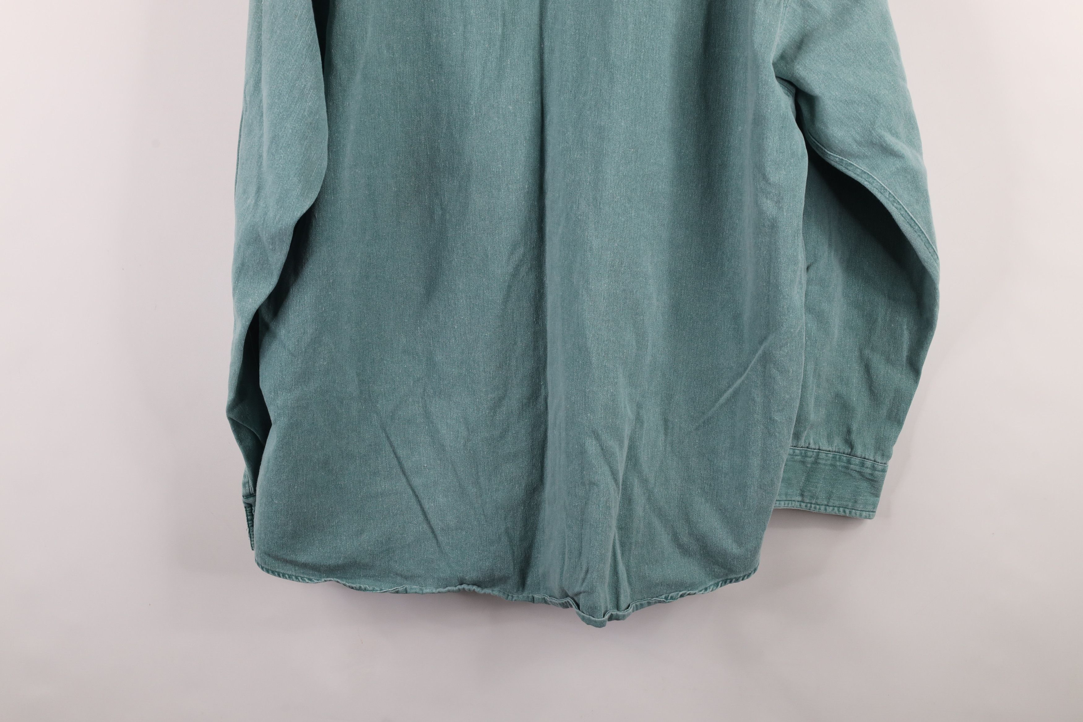 Vintage Vintage 90s Streetwear Denim Jean Button Down Shirt Size US L / EU 52-54 / 3 - 13 Thumbnail
