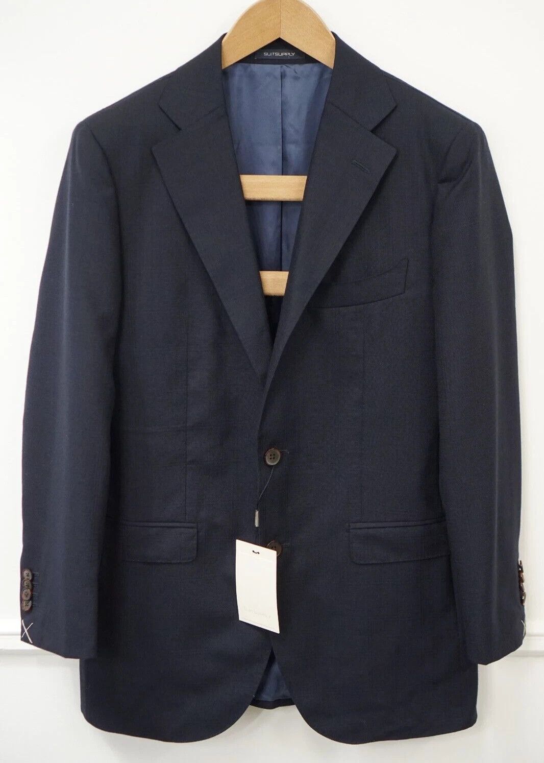 Suitsupply Men Suitsupply Blazer La Spalla Wool Navy Blue Dugdale US38 Size 38R - 1 Thumbnail