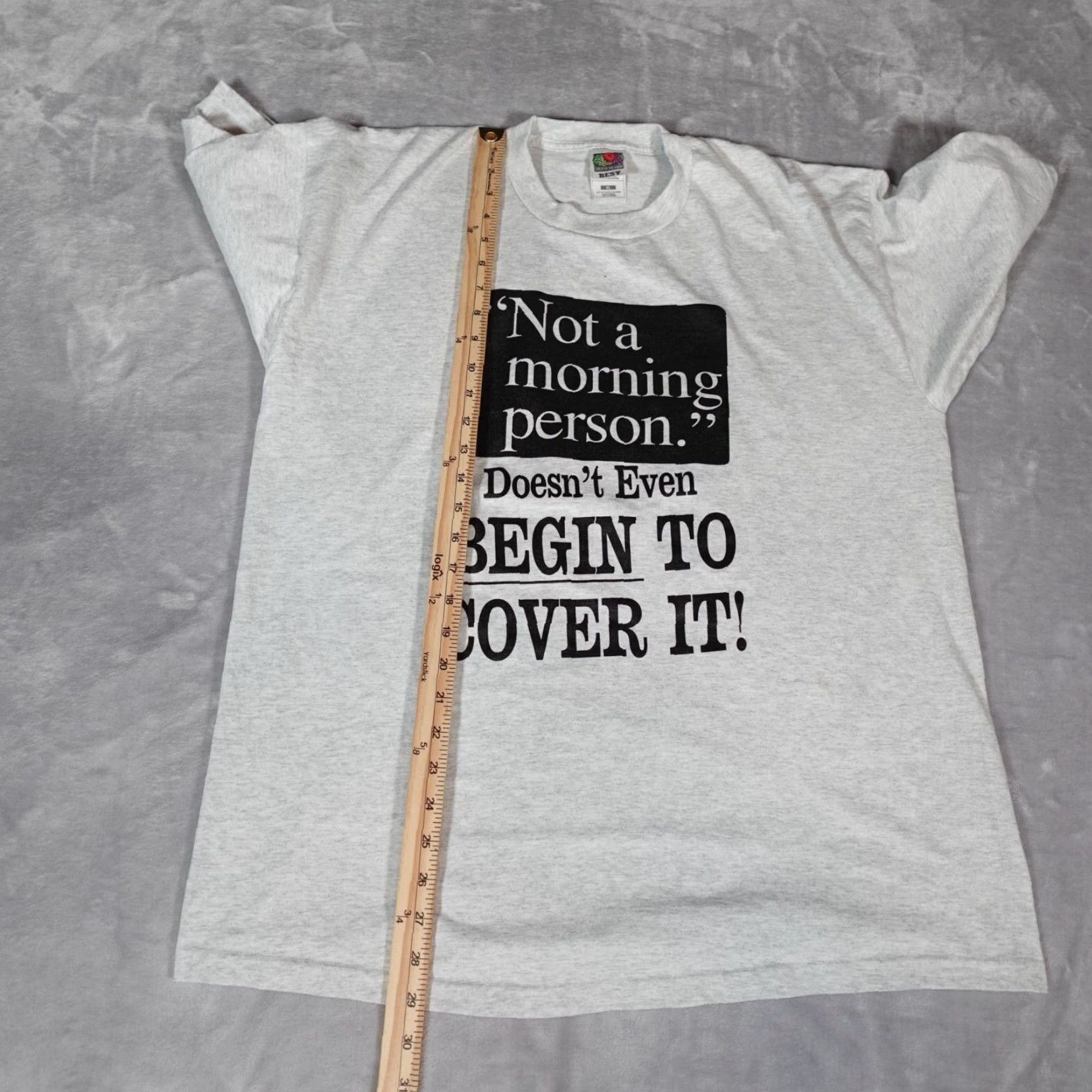 Vintage Vintage Not A Morning Person Humor T Shirt Mens XL Funny Gray Y2K Size US XL / EU 56 / 4 - 7 Thumbnail