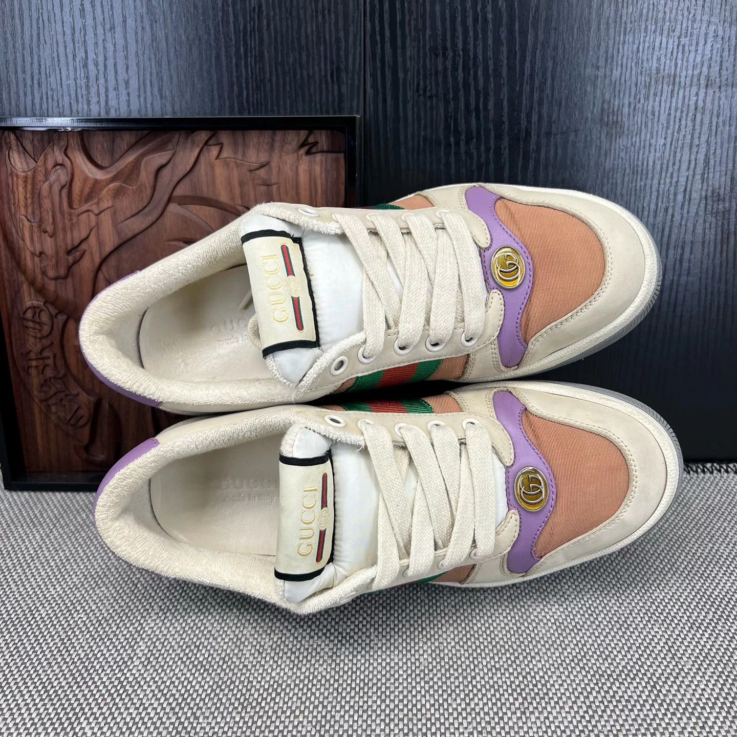 Gucci Gucci Rhyton Sneakers Gray Purple 37 Size US 7 / IT 37 - 5 Thumbnail