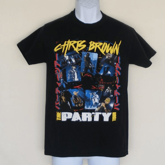 T-shirt Chris Brown The Party Tour 2017 TEAM BREEZY - Taille L Homme - Occasion