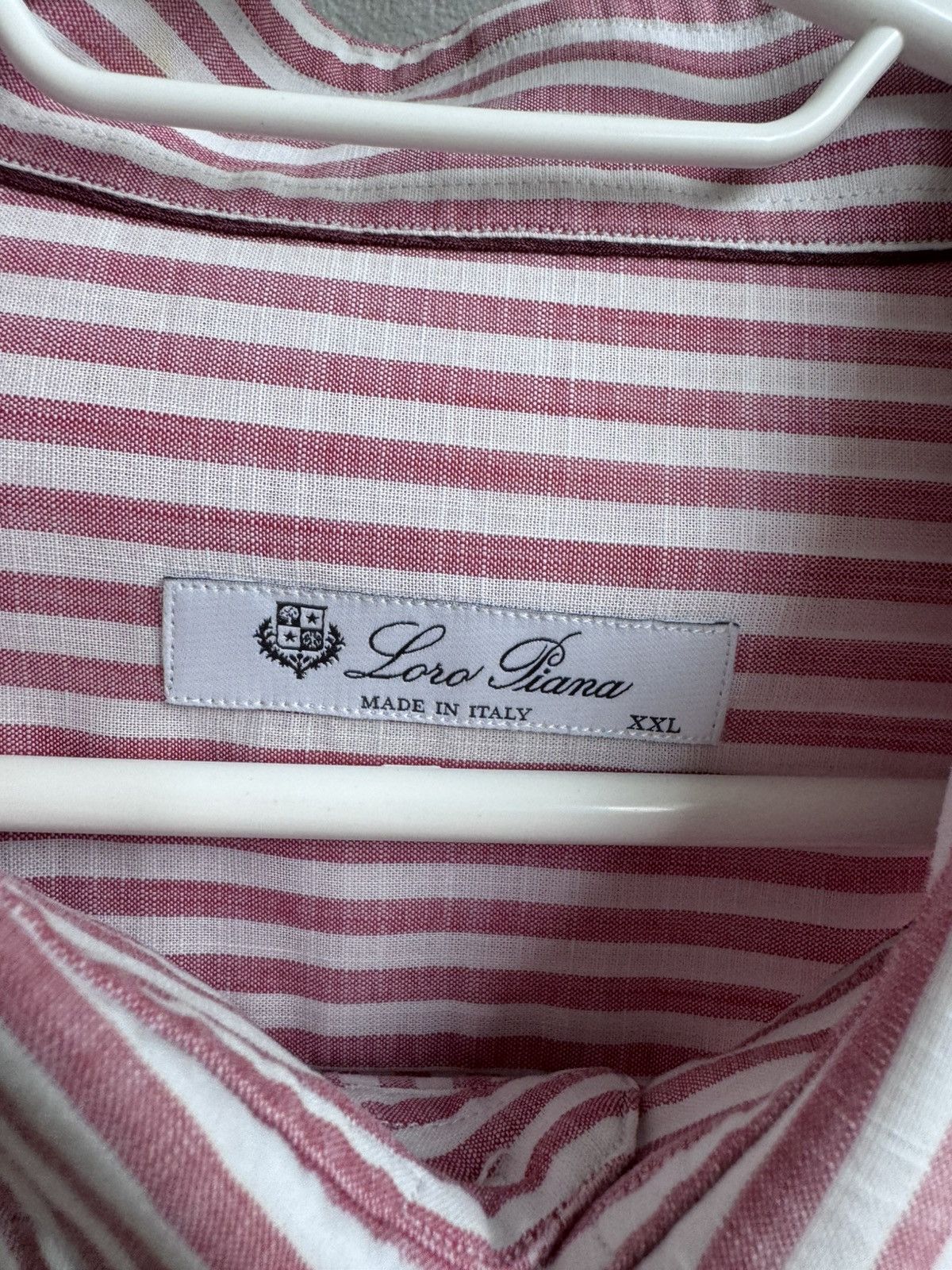 Loro Piana Loro Piana Striped Cotton Button Up Shirt Long Sleeve Pink Size US XXL / EU 58 / 5 - 5 Thumbnail