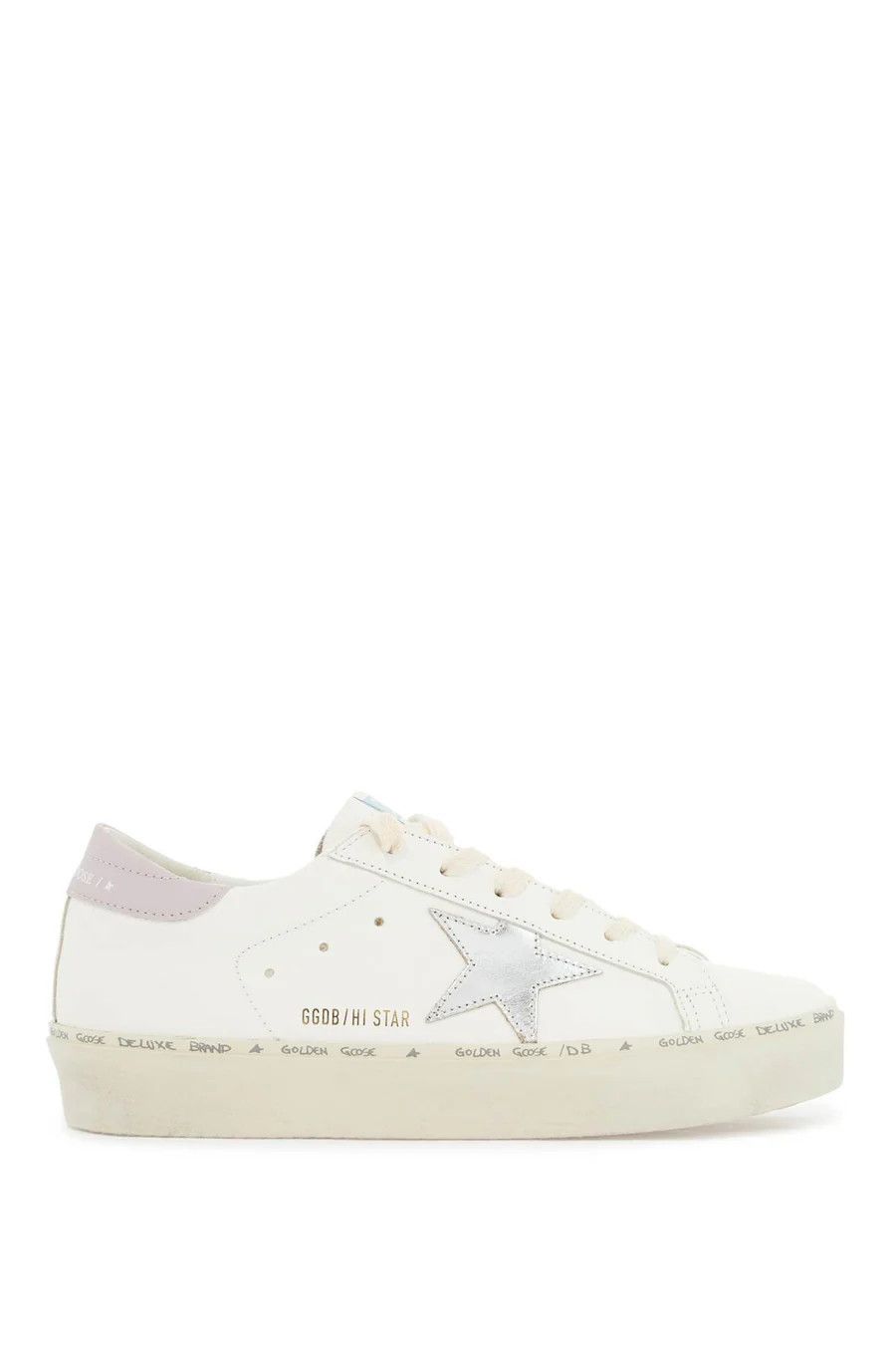 Golden Goose o1s22i1n1224 Hi Star Sneakers in White Lilac Size US 10 / IT 40 - 1 Thumbnail