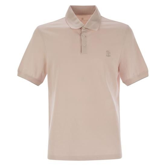 BRUNELLO CUCINELLI Men Polo Shirts ME8548788 LIGHT PINK
