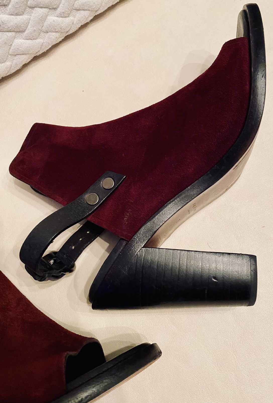 Rag & Bone Rag & Bone 🇮🇹 Suede Peep Toe Ankle Strap Heel Wyatt Sandals 7 Size US 7 / IT 37 - 14 Thumbnail