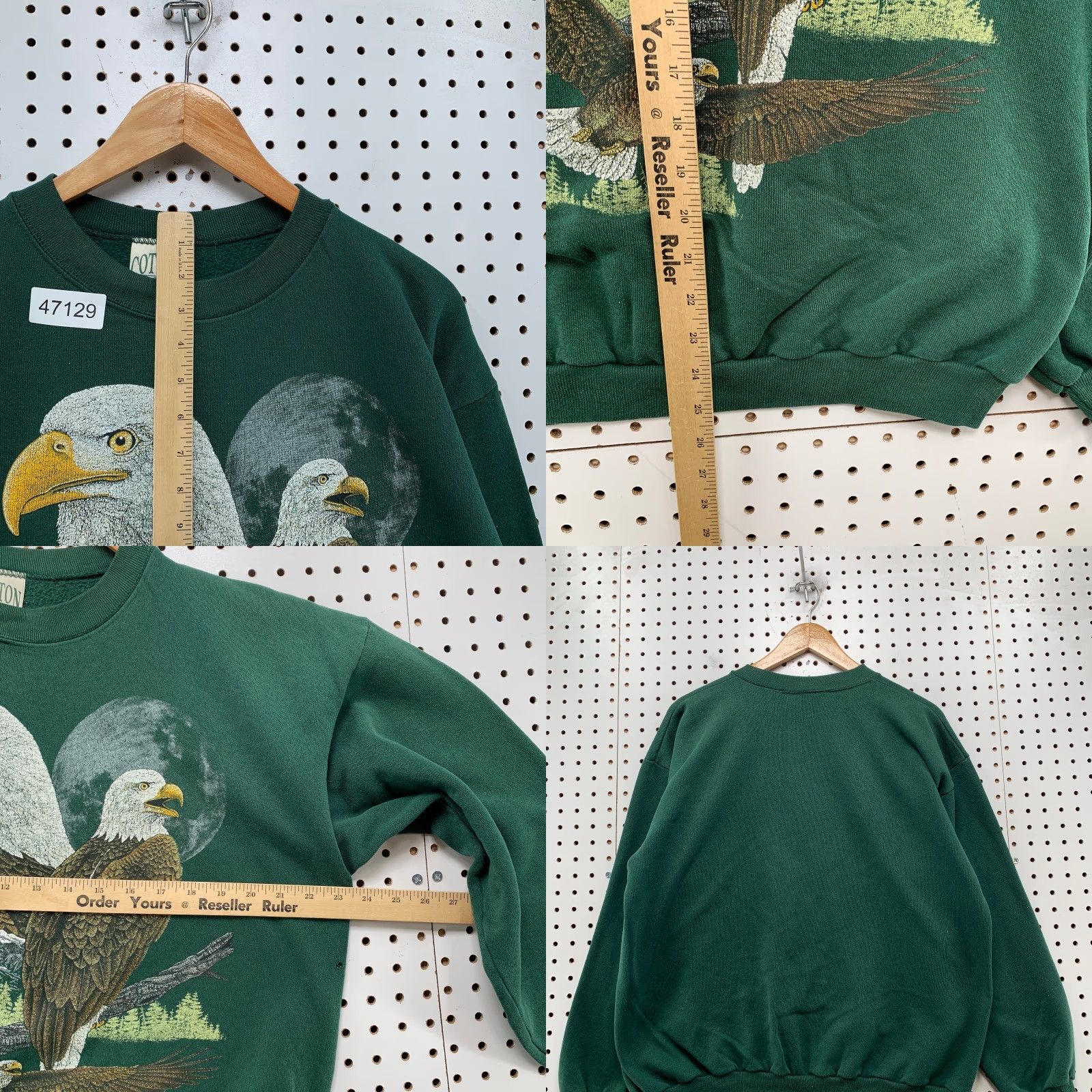 Vintage VINTAGE Cotton Grove Sweatshirt Mens L Green Eagle Nature USA Outdoor Cotton Grove Sweatshirt Animals Bird Nature USA L Mens Green Vintage Size US L / EU 52-54 / 3 - 9 Thumbnail