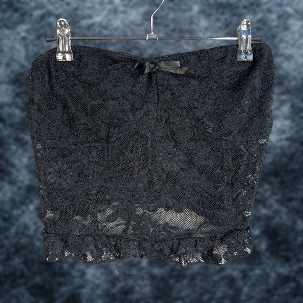 Vintage Motel Womens Size XL Black Lace Strapless Top Shirt Top Womens XL Black Lace Strapless Motel 90s? Size XL / US 12-14 / IT 48-50 - 1 Thumbnail