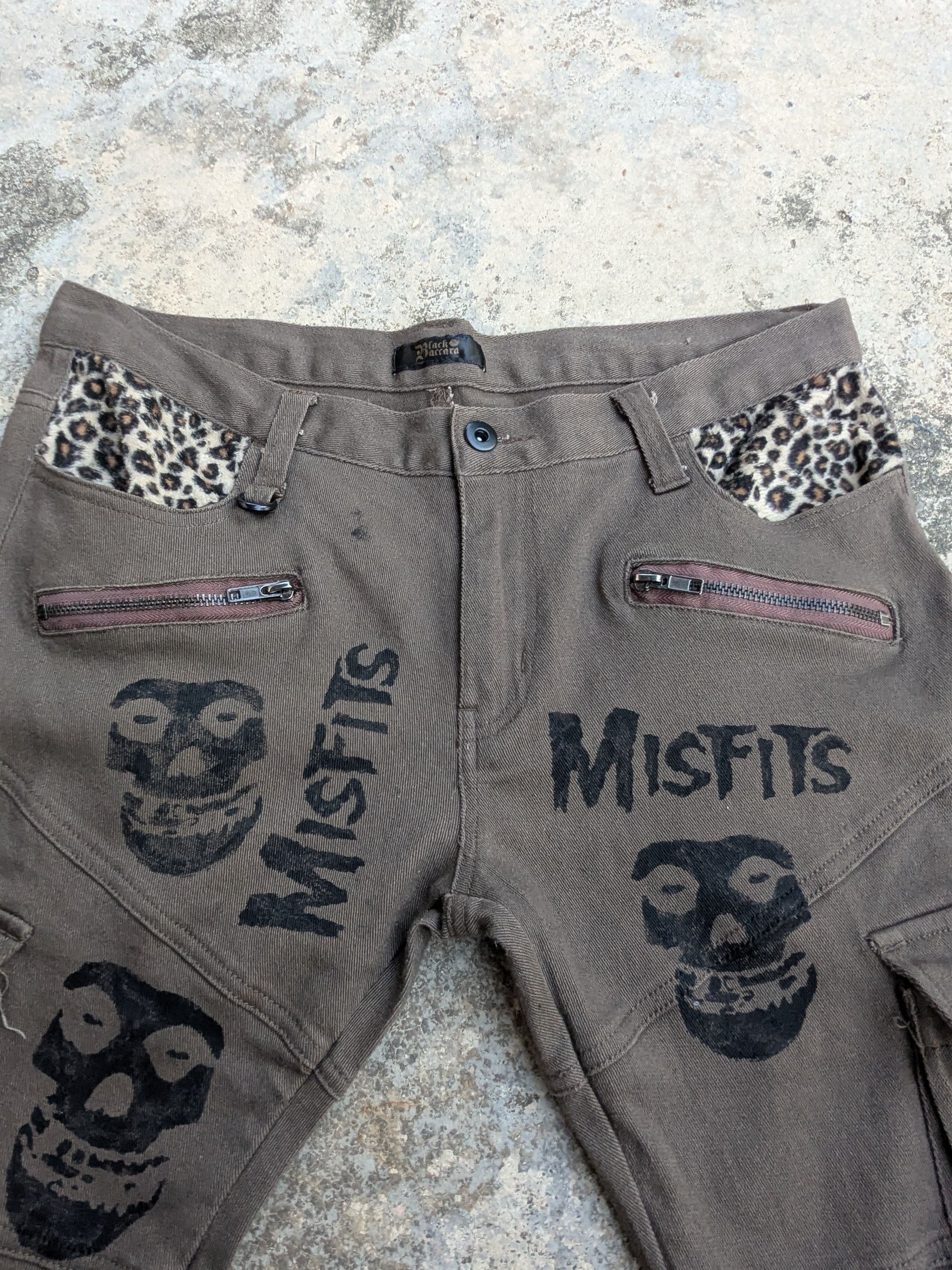 14th Addiction × Misfits 🇯🇵 Vintage 90s Bondage Pants Misfits Custom Black Baccara Size 32" / US 10 / IT 46 - 8 Thumbnail