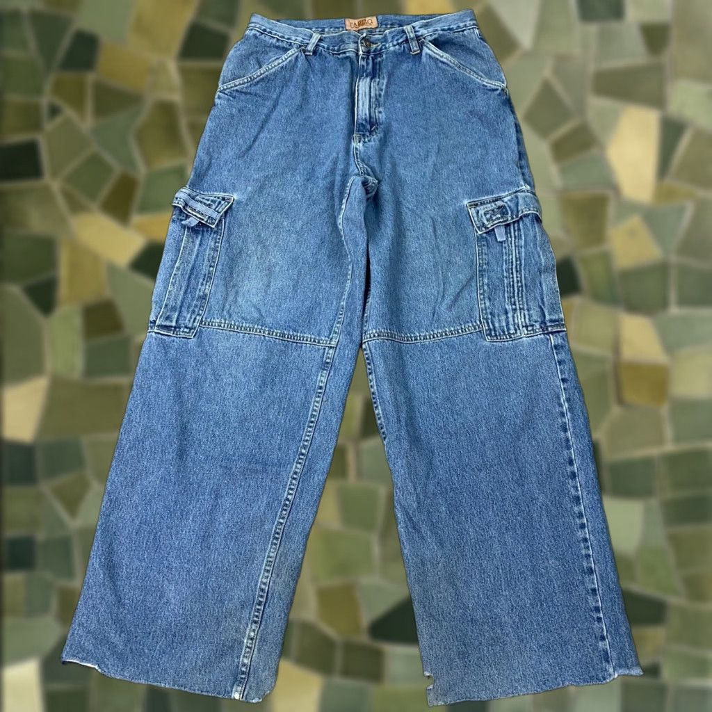 Vintage VINTAGE Fargo Jeans Mens 33x29 Baggy Denim Blue Grunge Hip Hop Y2K Size US 33 - 1 Thumbnail