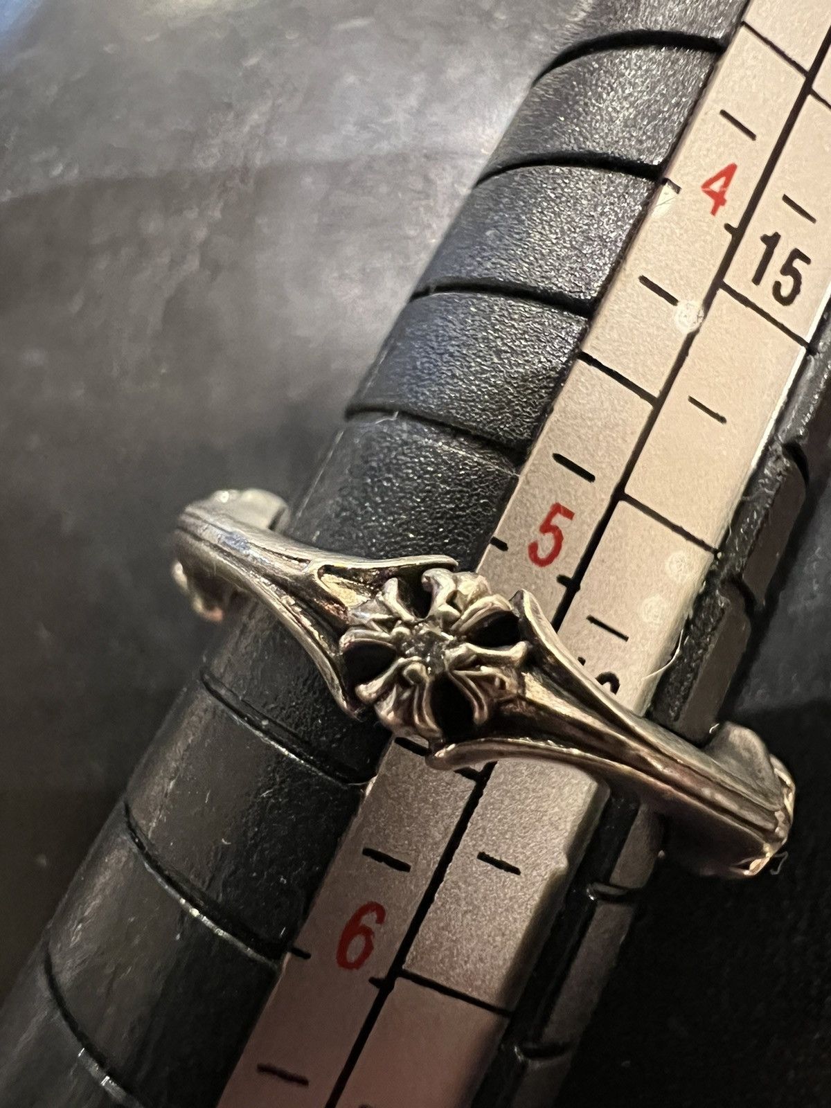 Chrome Hearts Chrome Hearts Diamond Bone Ring Silver Size ONE SIZE - 6 Thumbnail