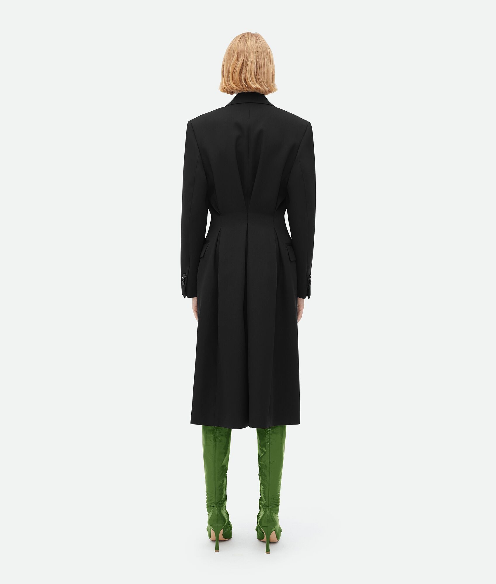 Bottega Veneta o1n1vont0125 Compact Wool Coat in Black Size XS / US 0-2 / IT 36-38 - 3 Thumbnail