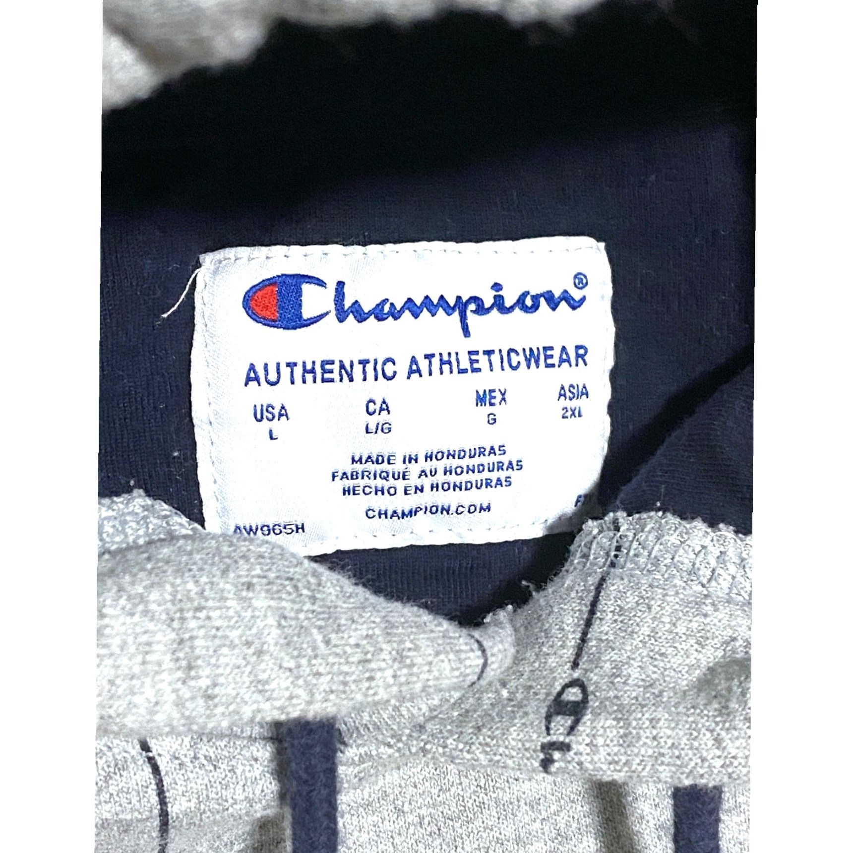 Champion Champion Windowpane Spell Out Hoodie Sweatshirt Mens L Athleisure Comfort Sporty Shirt Size US L / EU 52-54 / 3 - 7 Thumbnail