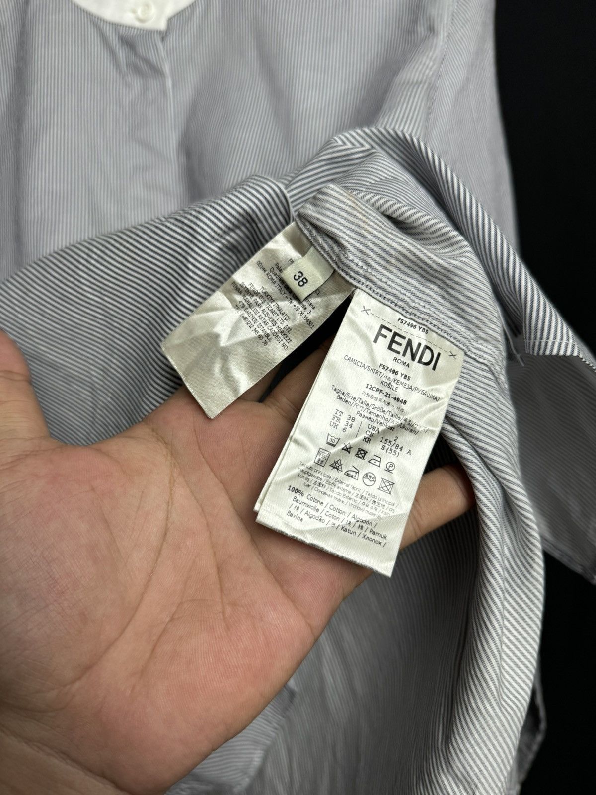 Fendi Fendi Button Shirt Size US M / EU 48-50 / 2 - 7 Thumbnail