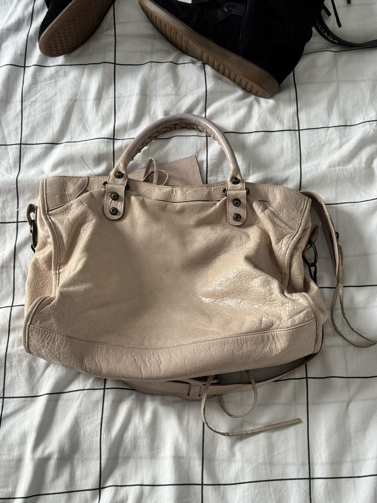 Balenciaga Vintage Balenciaga 00s City Bag Distressed Leather Handbag Size ONE SIZE - 11 Thumbnail