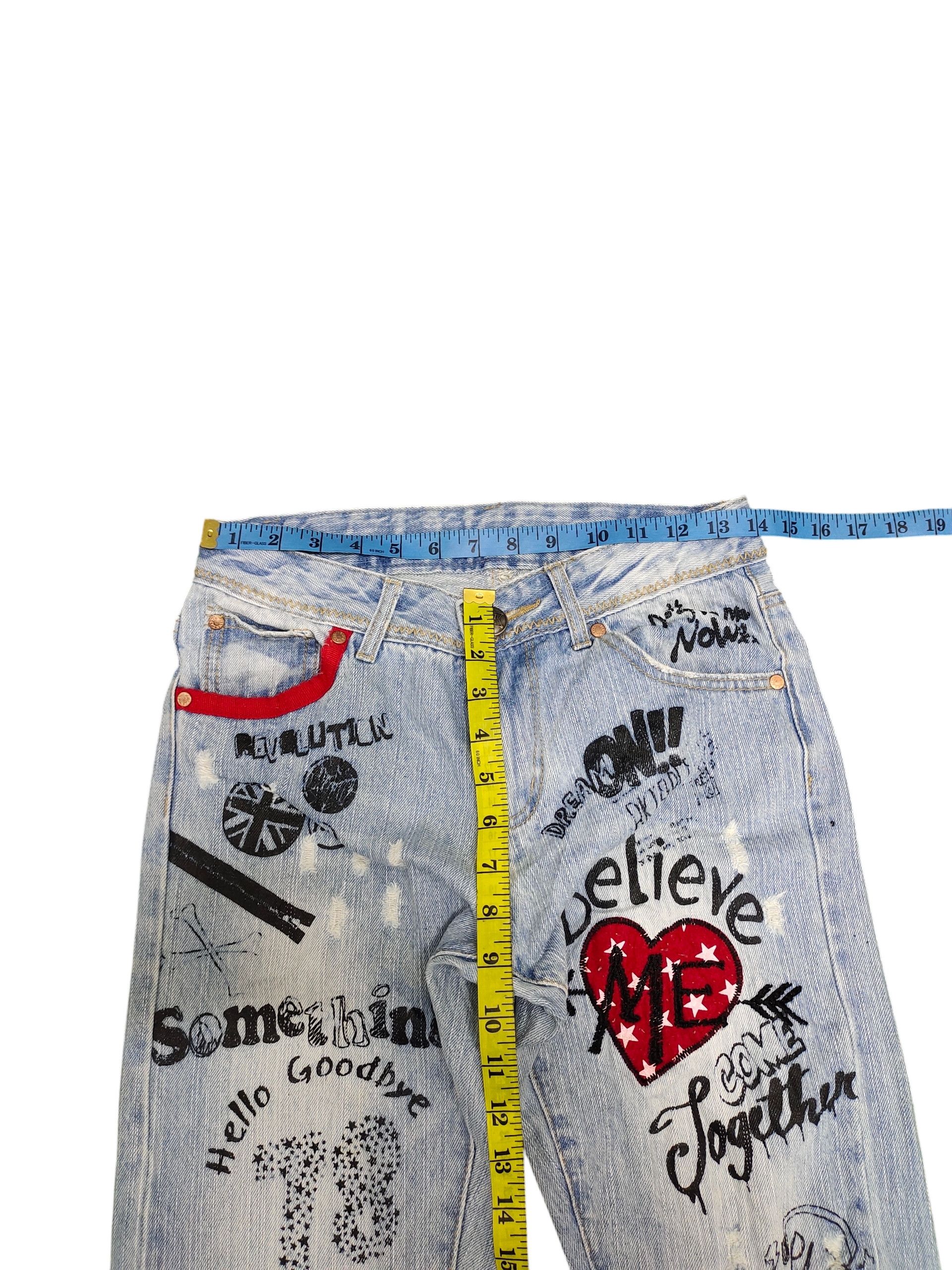 Hysteric Glamour Plt Jeans Japan Clawmark Distress Design Denim Jeans Size US 28 / EU 44 - 15 Thumbnail